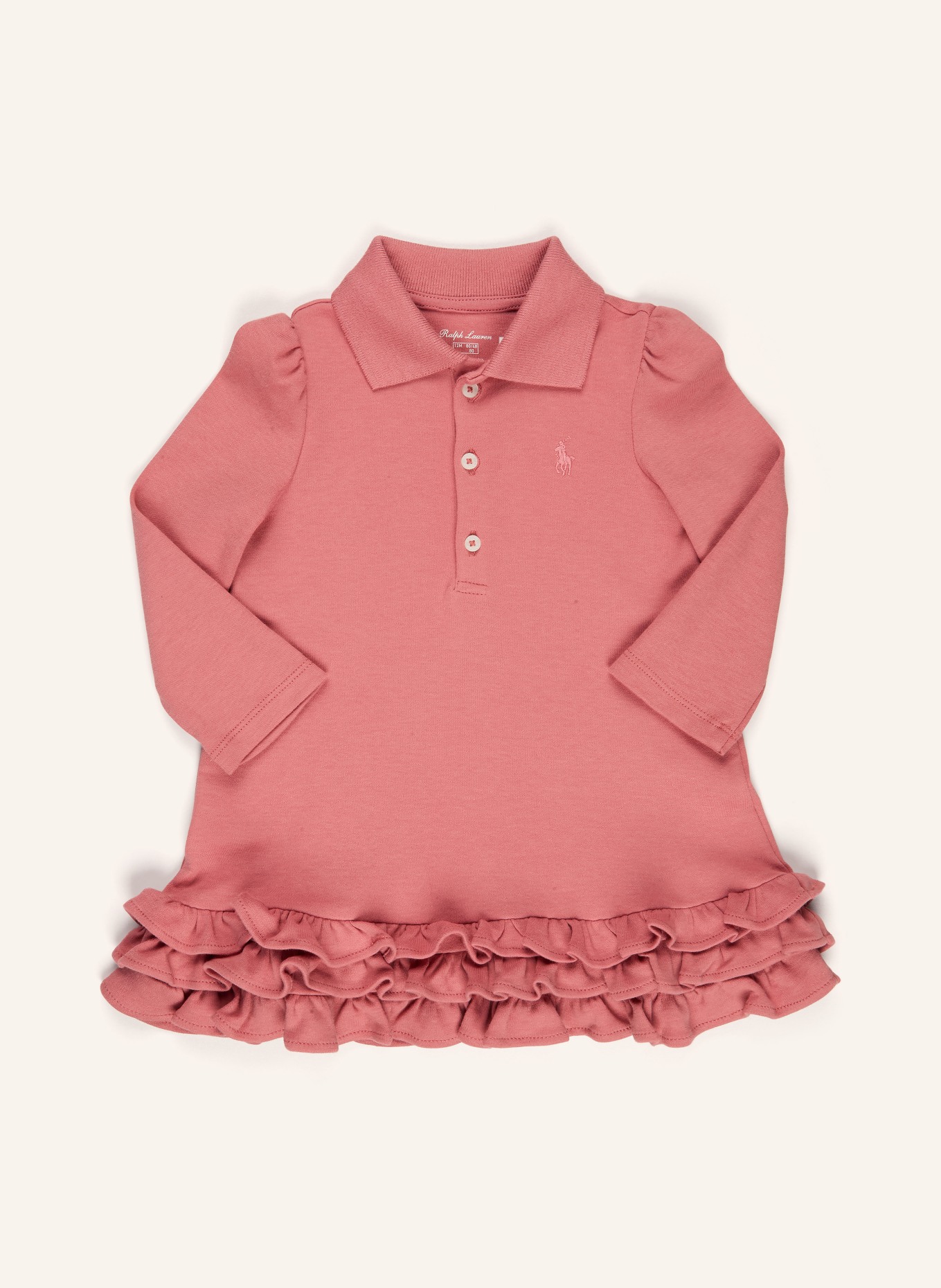 POLO RALPH LAUREN Set: rochie polo cu volane și pantaloni: ROZ