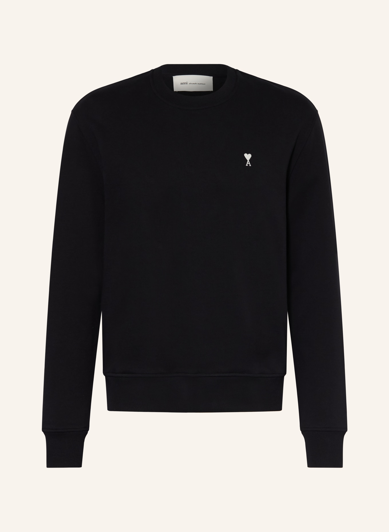 AMI PARIS Sweatshirt MOLLETON: SCHWARZ / WEISS