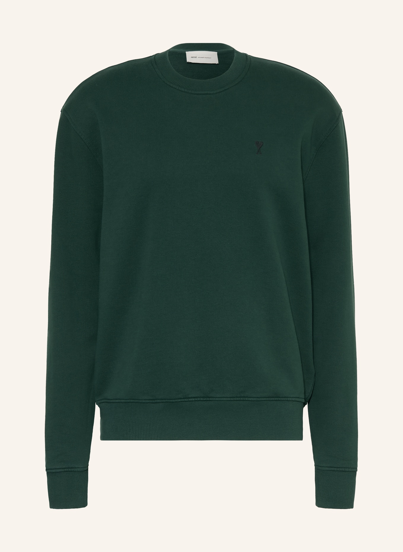 AMI PARIS Sweatshirt MOLLETON: DUNKELGRÜN