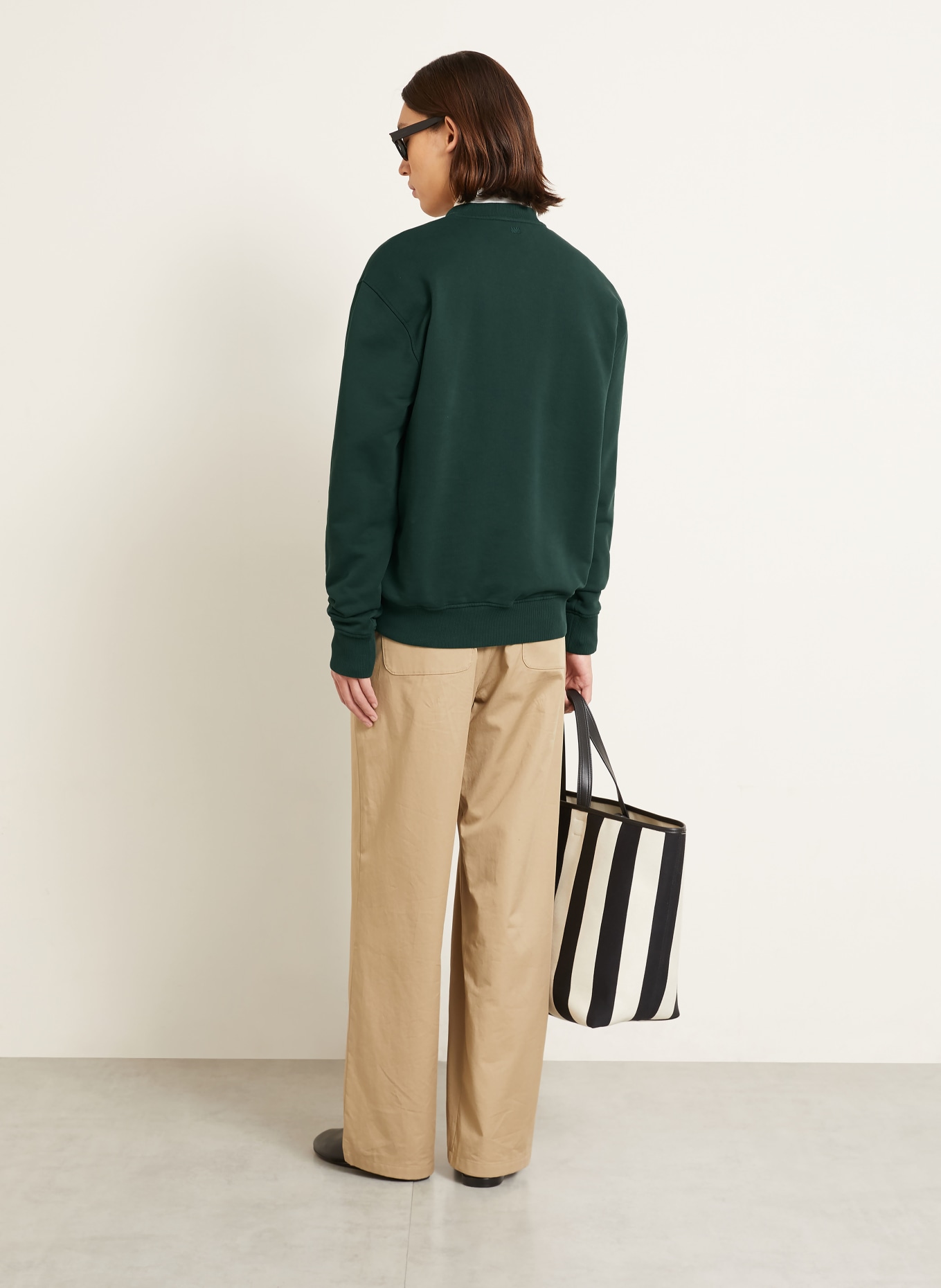 AMI PARIS Sweatshirt MOLLETON: DUNKELGRÜN