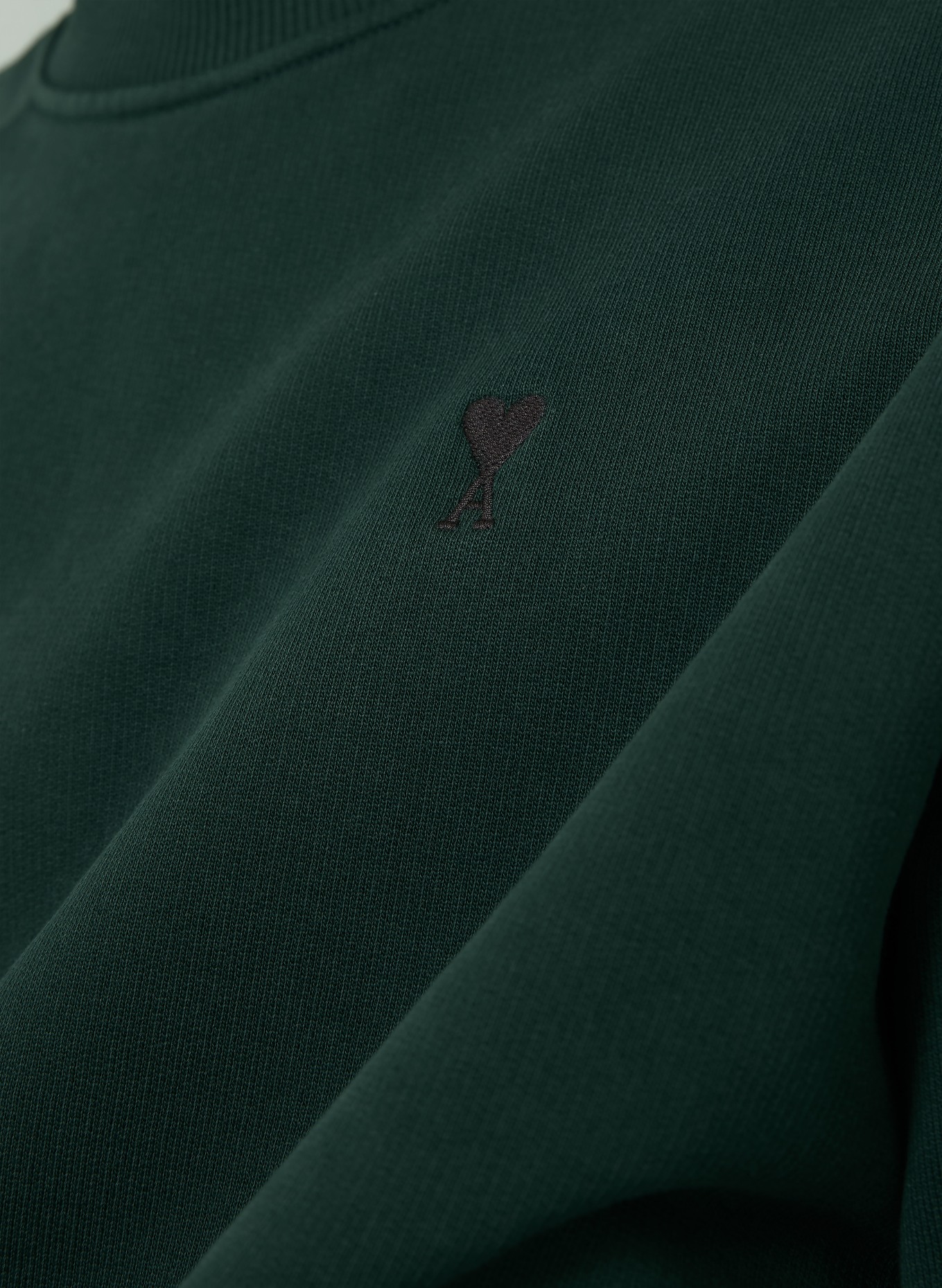 AMI PARIS Sweatshirt MOLLETON: DUNKELGRÜN