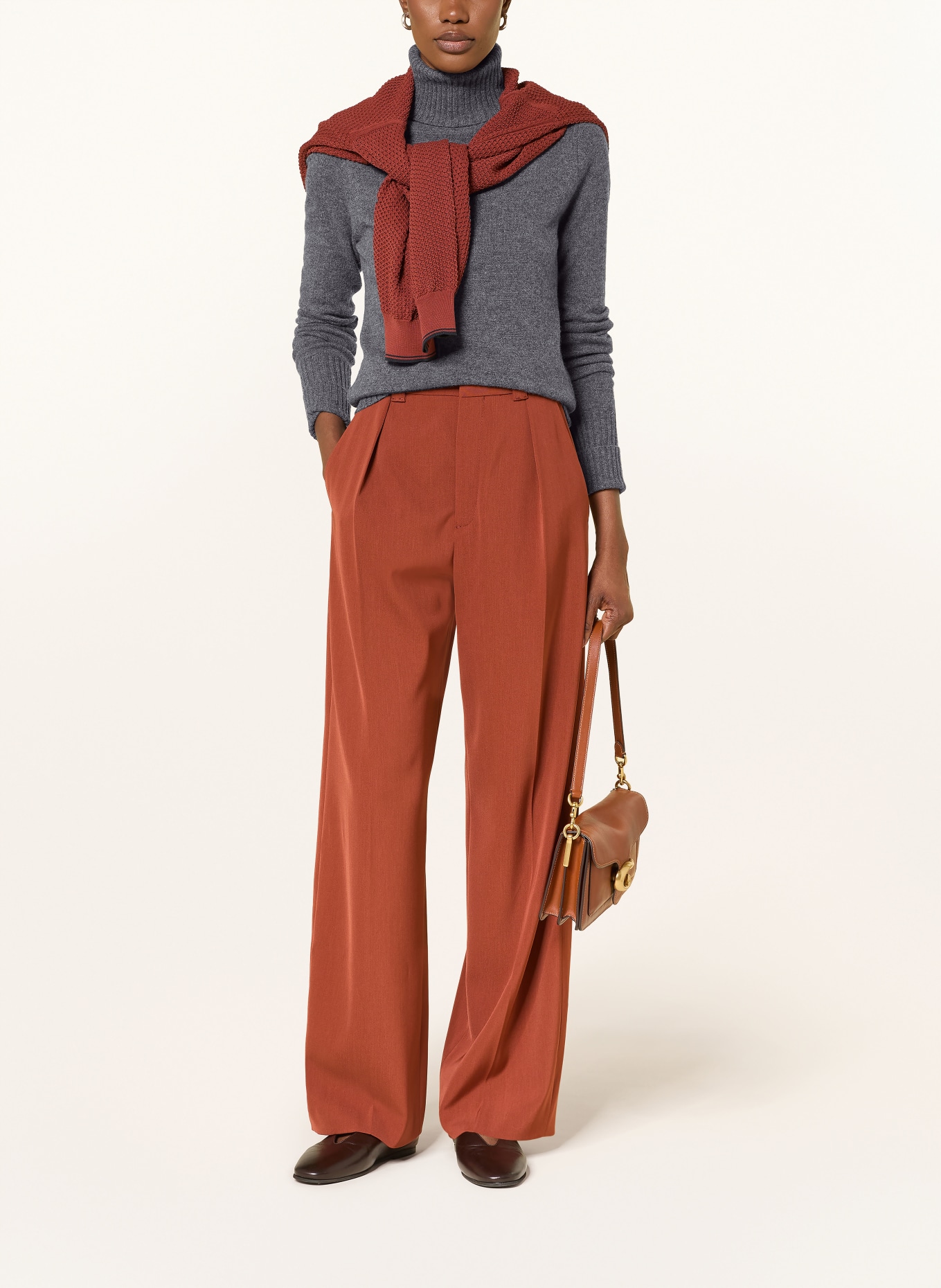 FTC CASHMERE Pull à col roulé en cachemire: GRIS