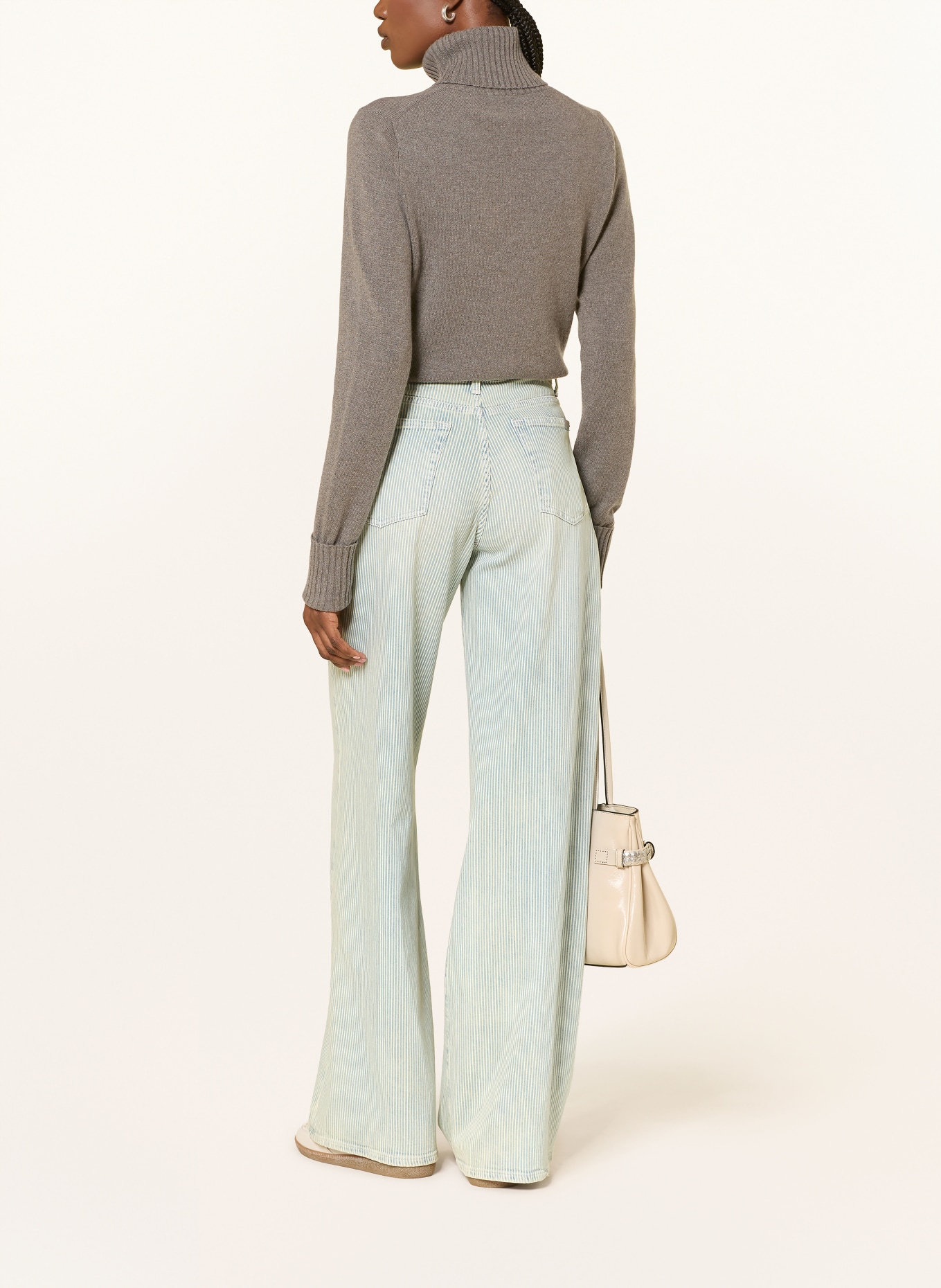 FTC CASHMERE Pull à col roulé en cachemire: TAUPE