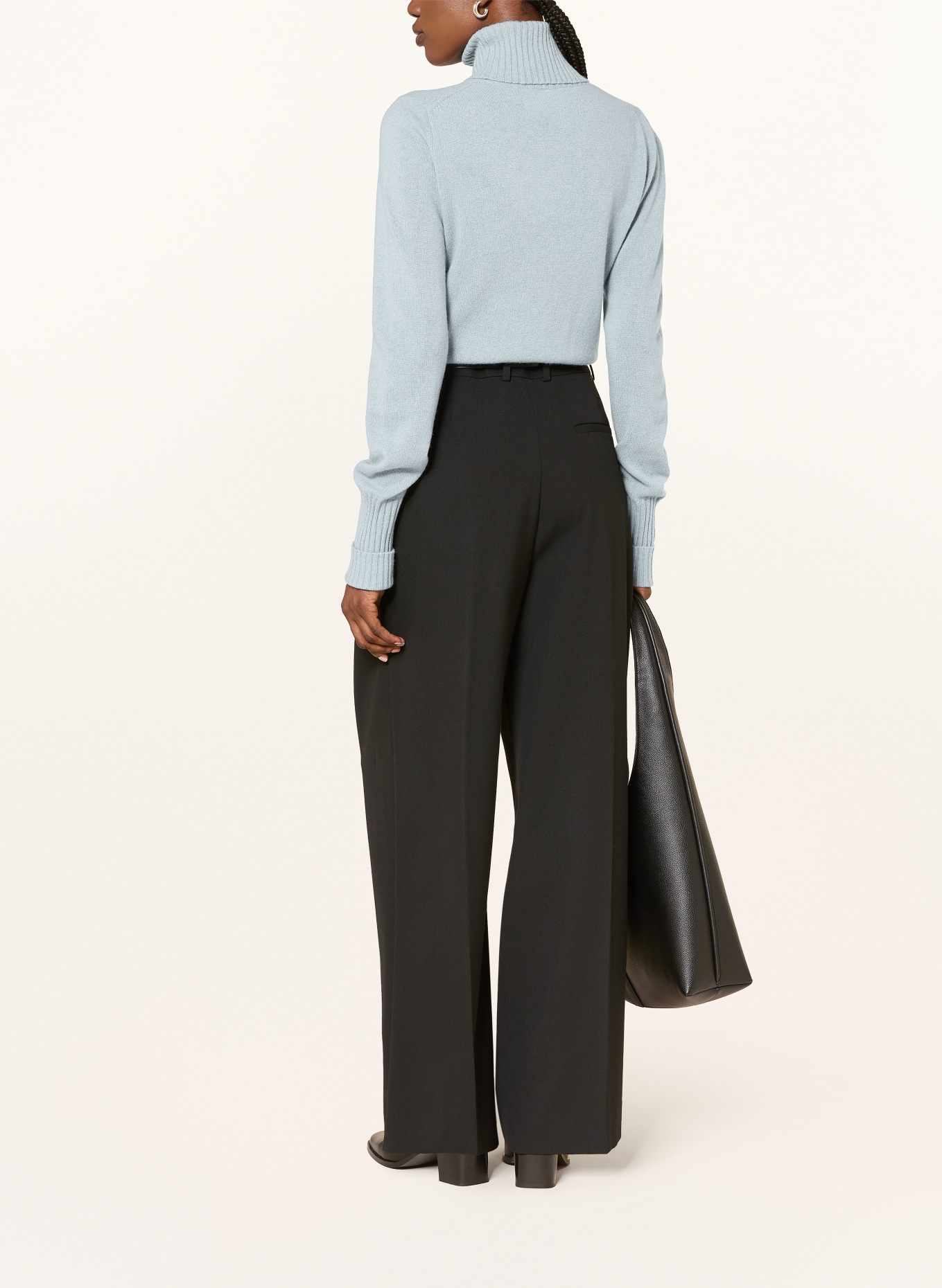 FTC CASHMERE Pull à col roulé en cachemire: BLEU CLAIR