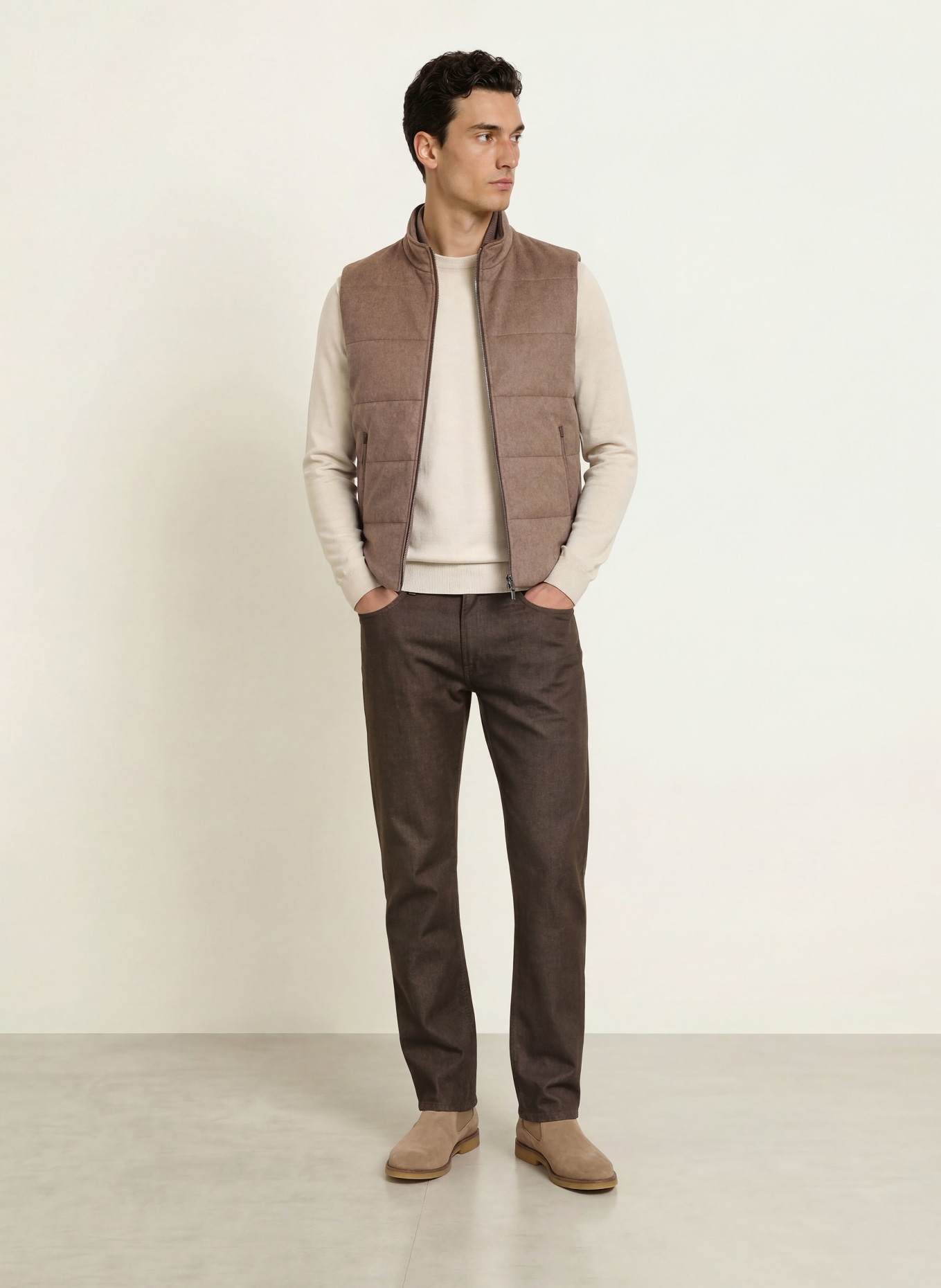 MAURIZIO BALDASSARI Kasjmier vest ICON: BEIGE