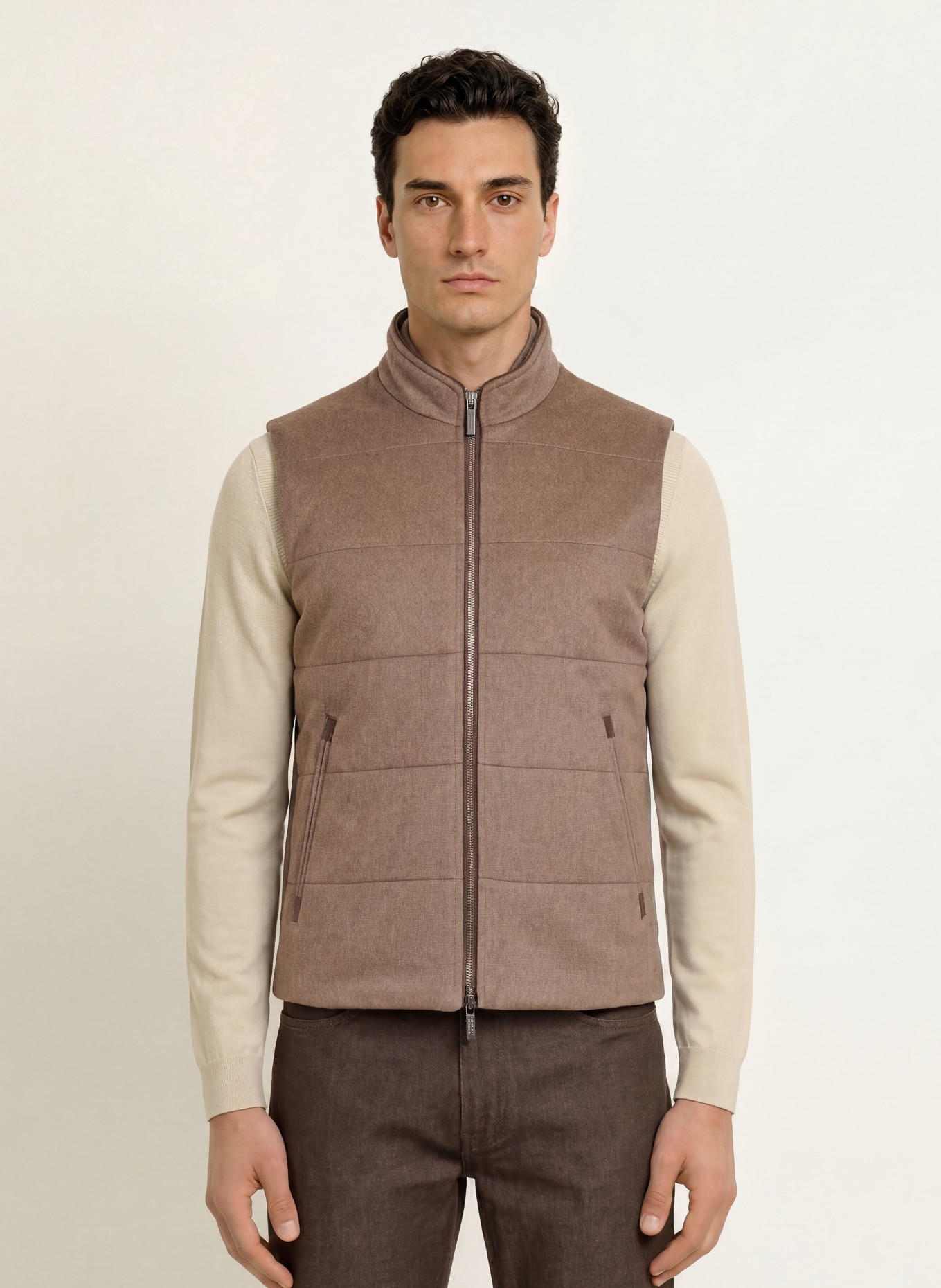 MAURIZIO BALDASSARI Kasjmier vest ICON: BEIGE