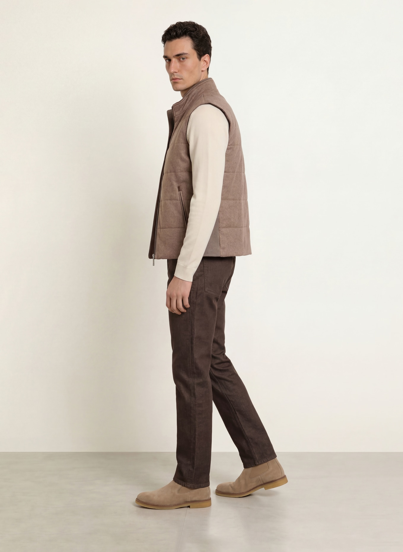 MAURIZIO BALDASSARI Kasjmier vest ICON: BEIGE