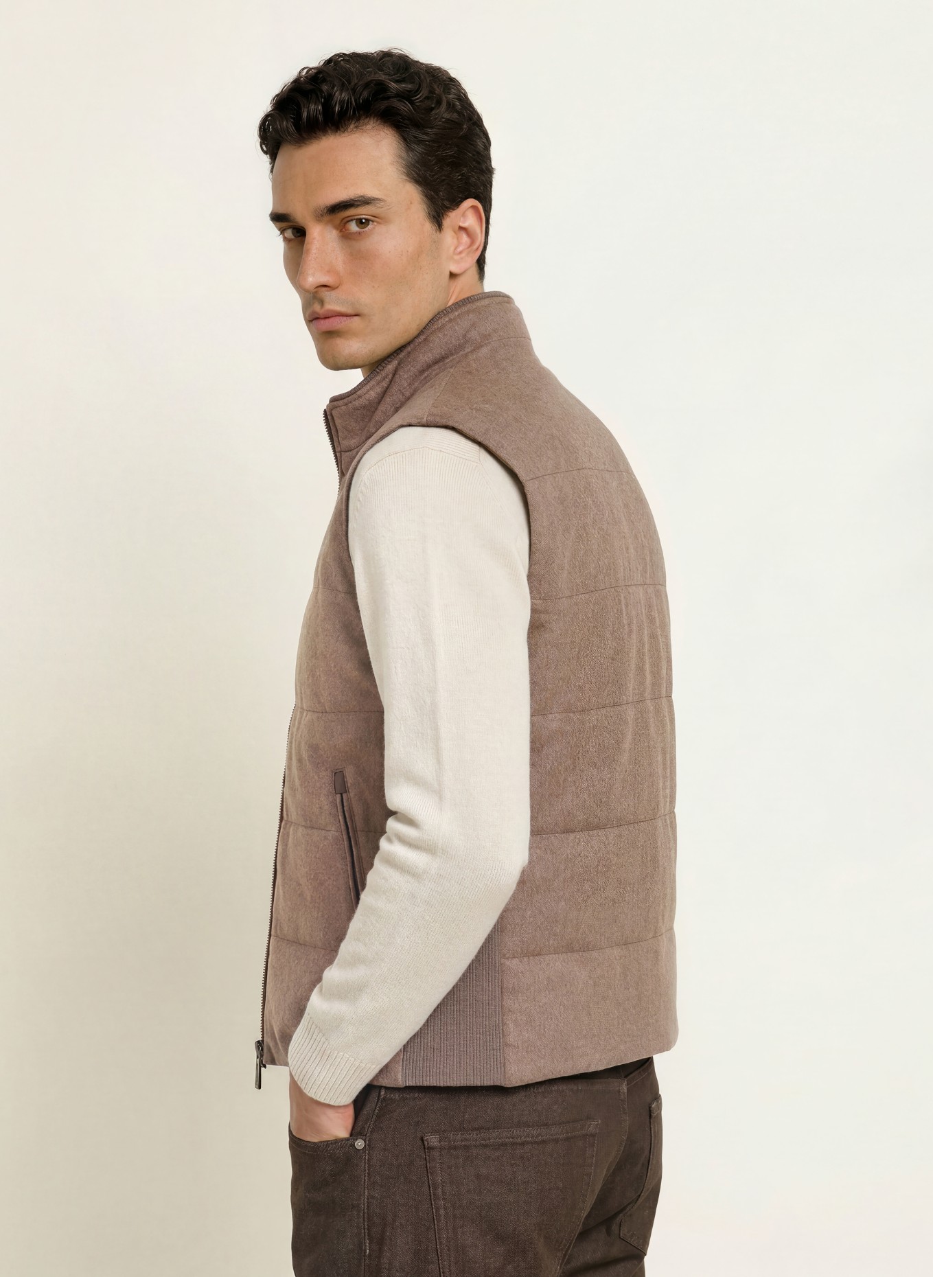 MAURIZIO BALDASSARI Kasjmier vest ICON: BEIGE