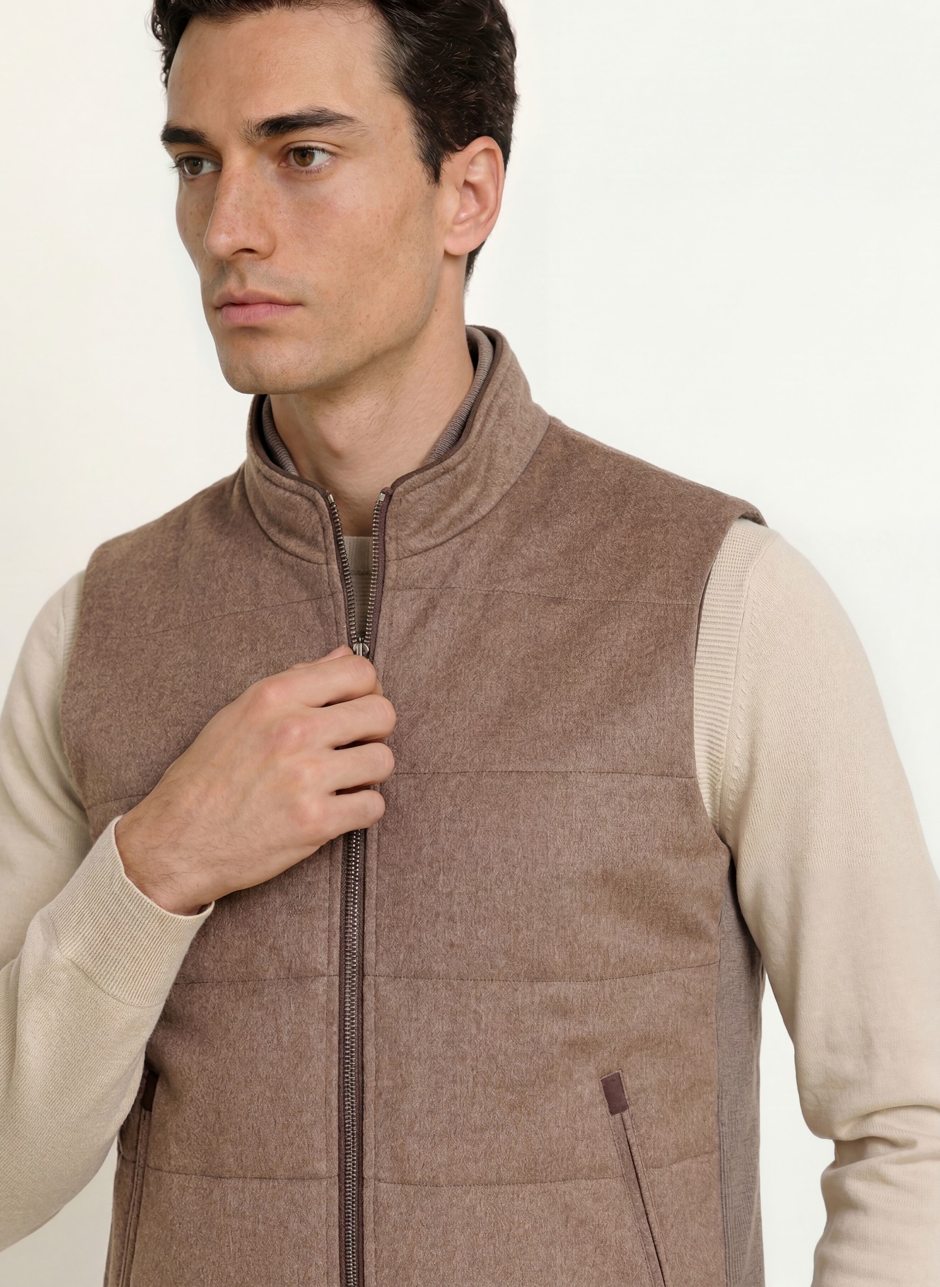 MAURIZIO BALDASSARI Kasjmier vest ICON: BEIGE