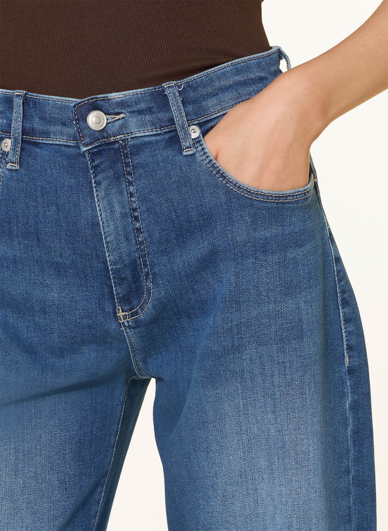 MAC Barrel jeans DANNI: D570 midblue used washed