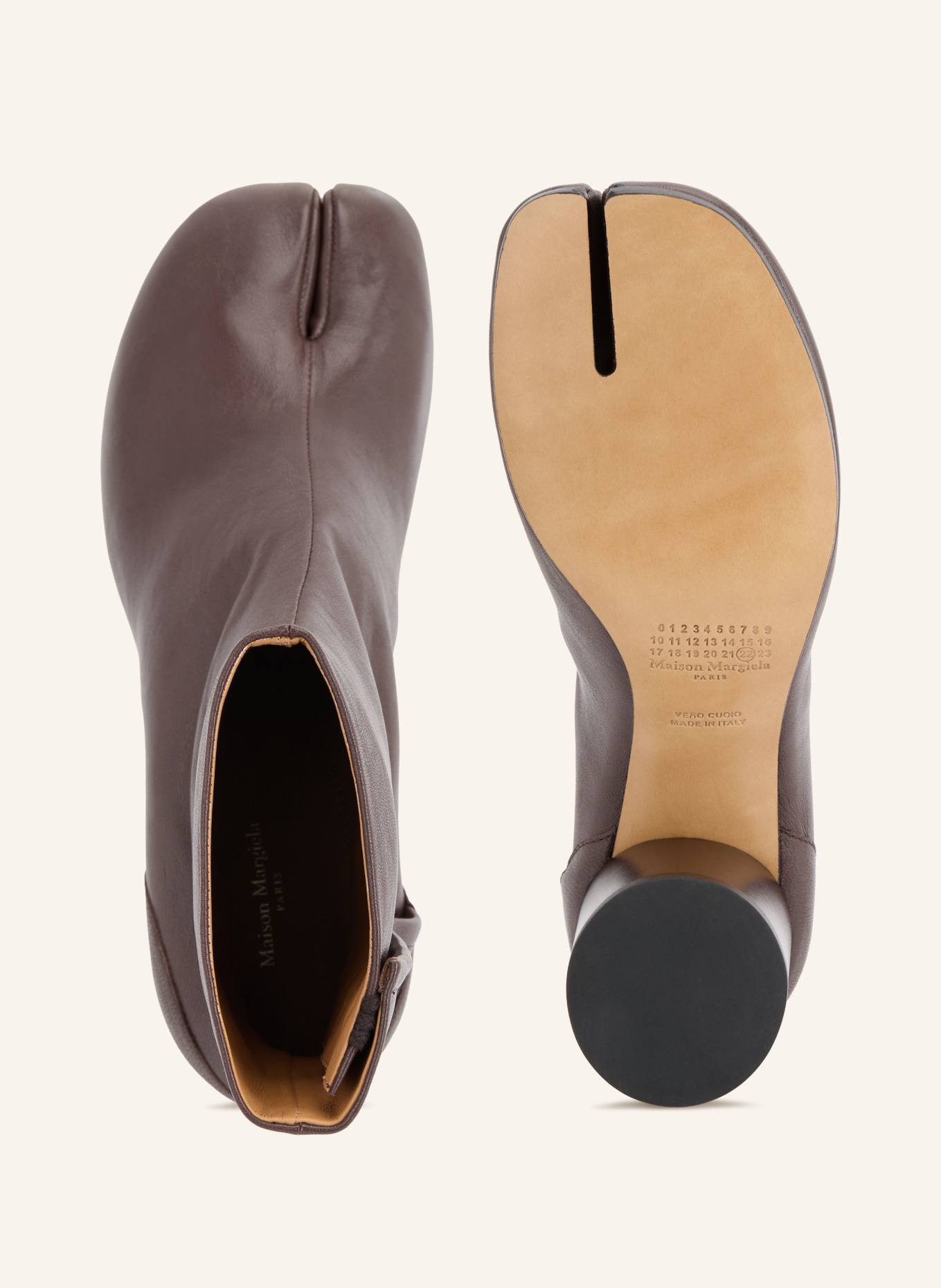 Maison Margiela Botki TABI: CIEMNOBRĄZOWY