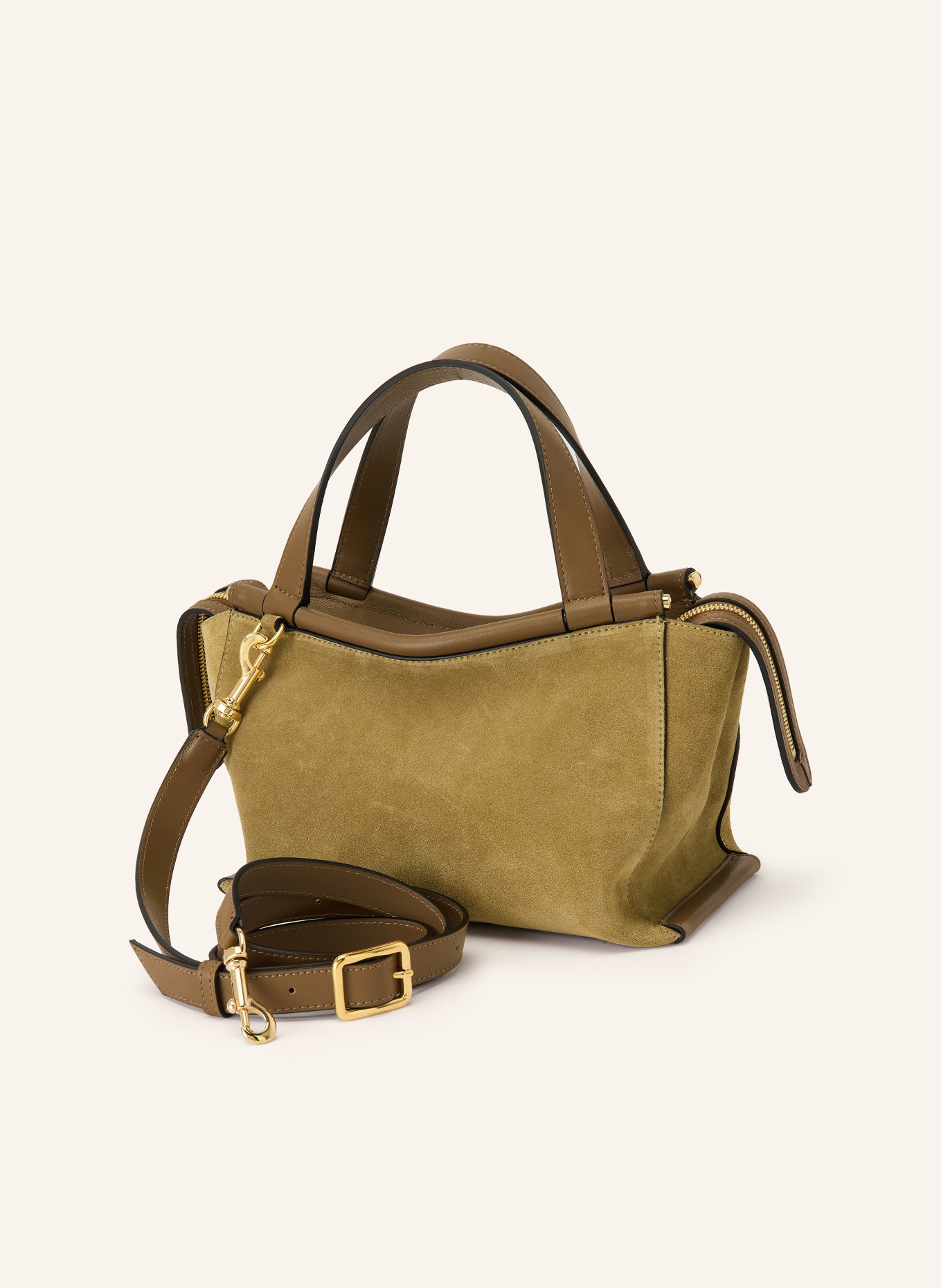 WANDLER Umhängetasche IDA: KHAKI / GOLD / BRAUN