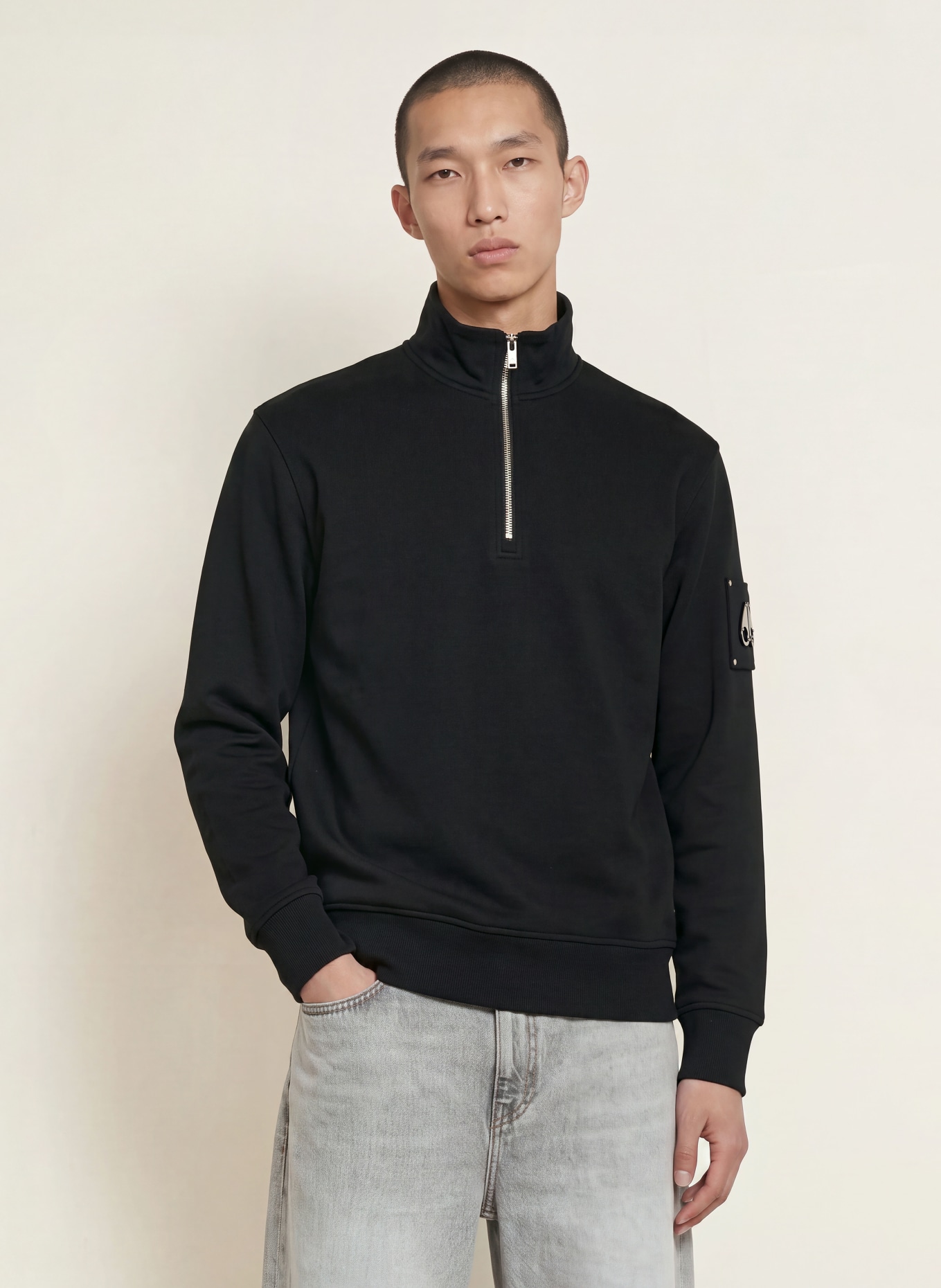 MOOSE KNUCKLES Sweat à capuche HARTSFIELD: NOIR