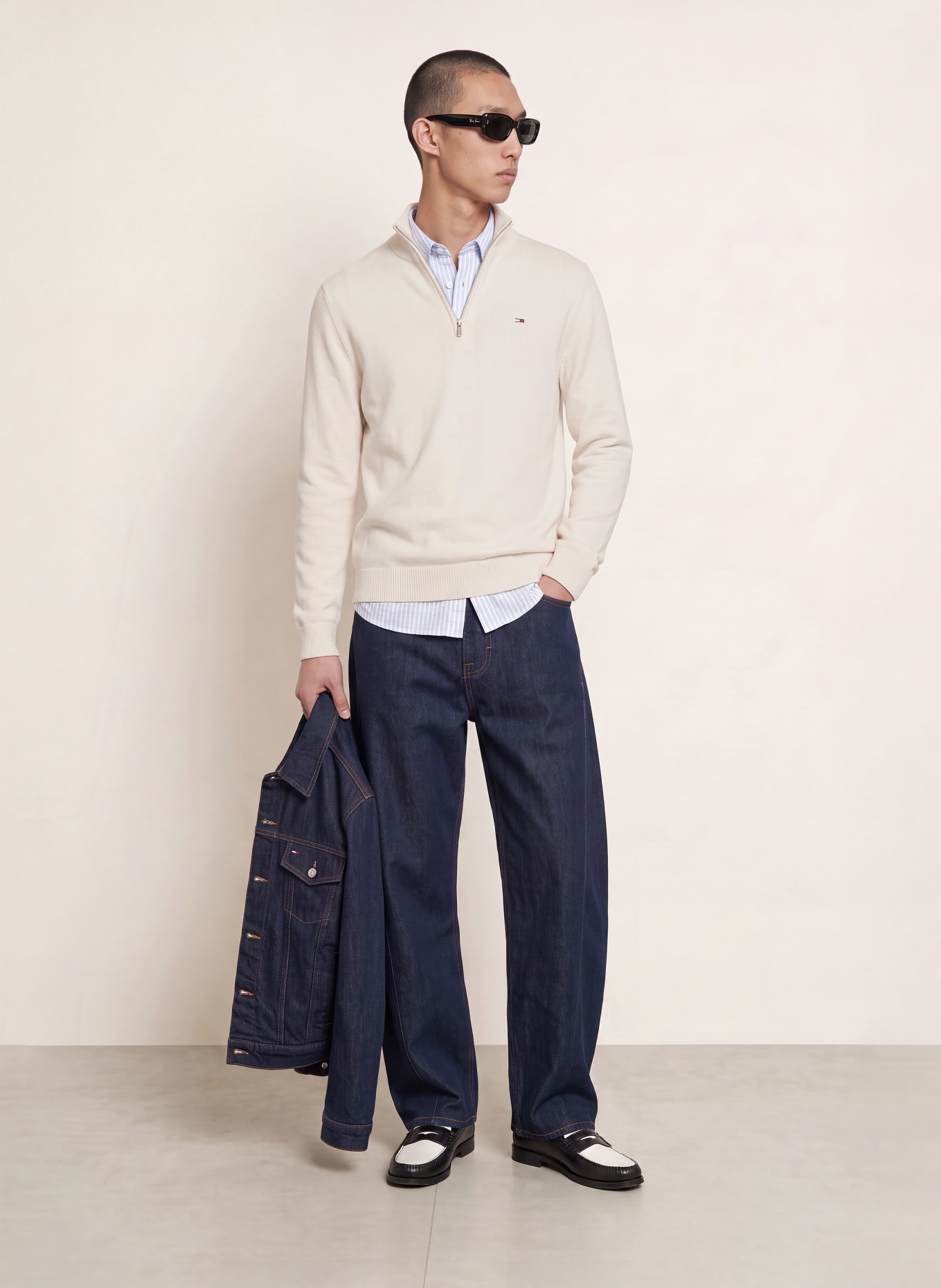 TOMMY JEANS Troyer: WEISS