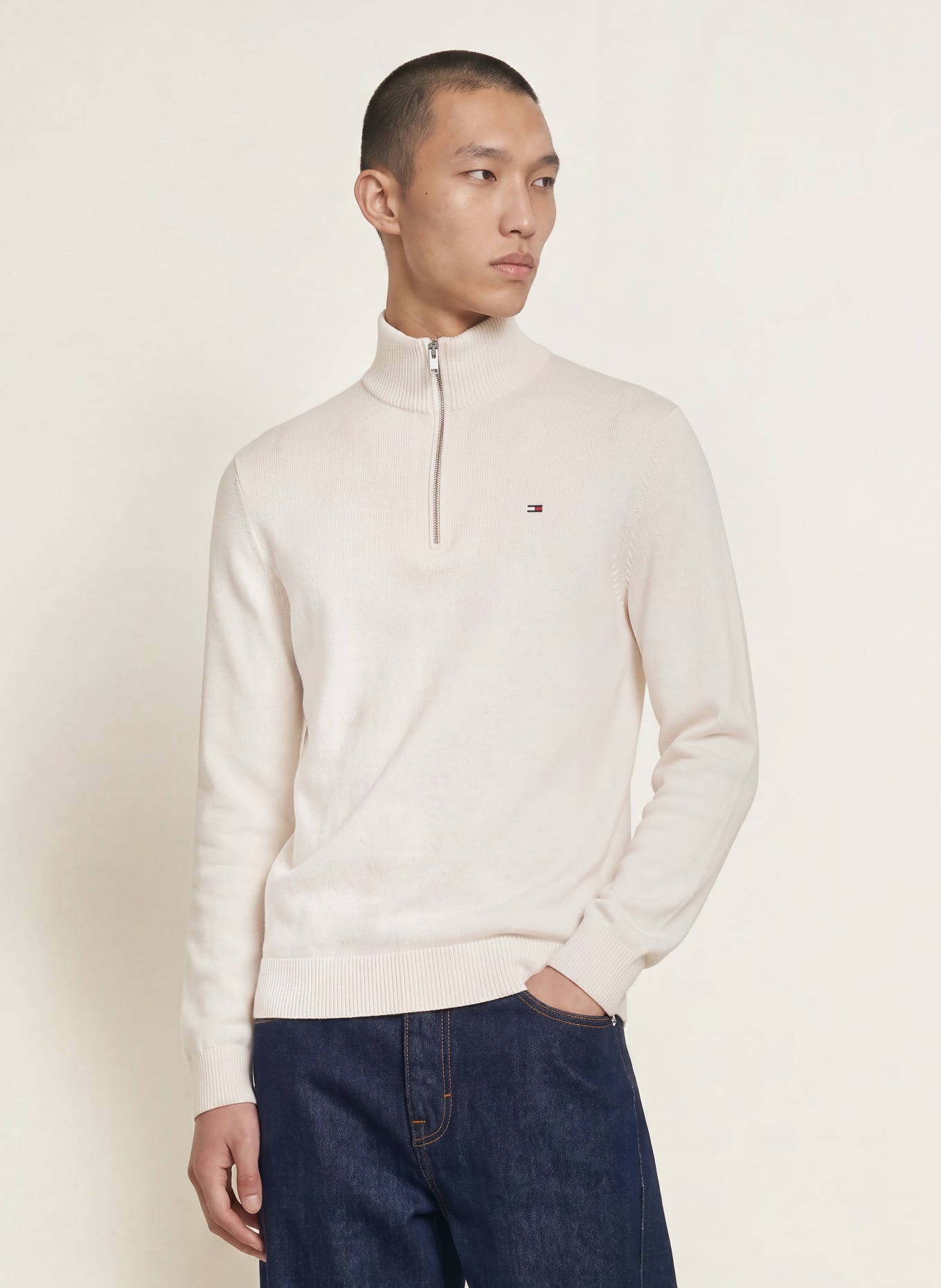 TOMMY JEANS Troyer: WEISS
