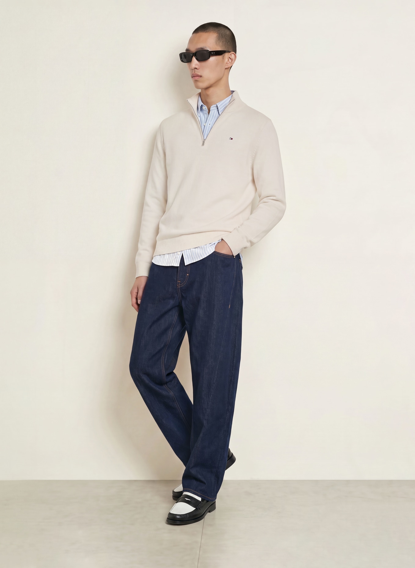 TOMMY JEANS Troyer: WEISS