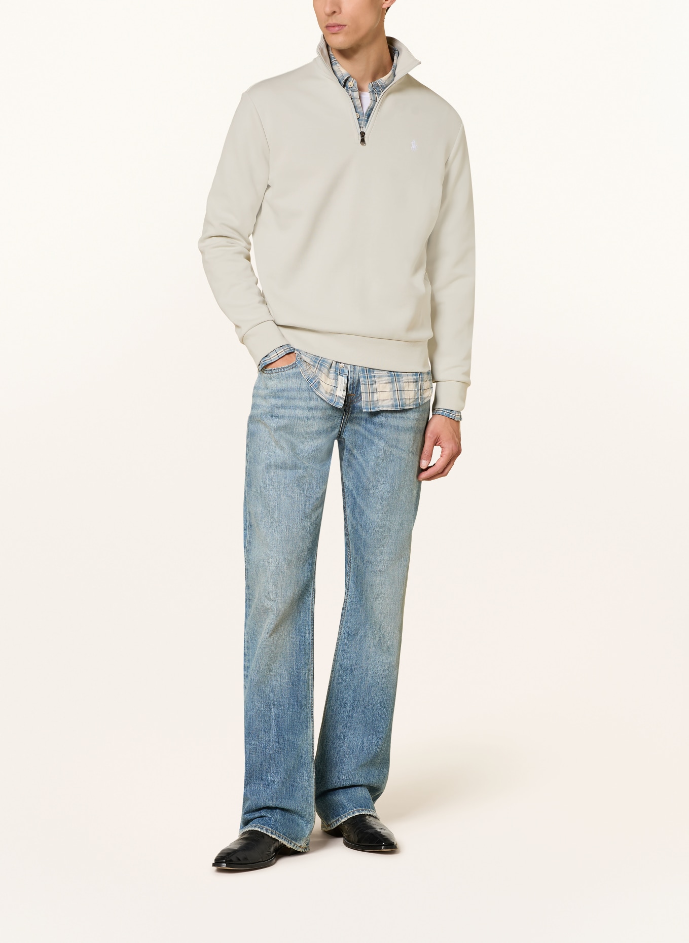 POLO RALPH LAUREN Jersey-Troyer: BLAUGRAU