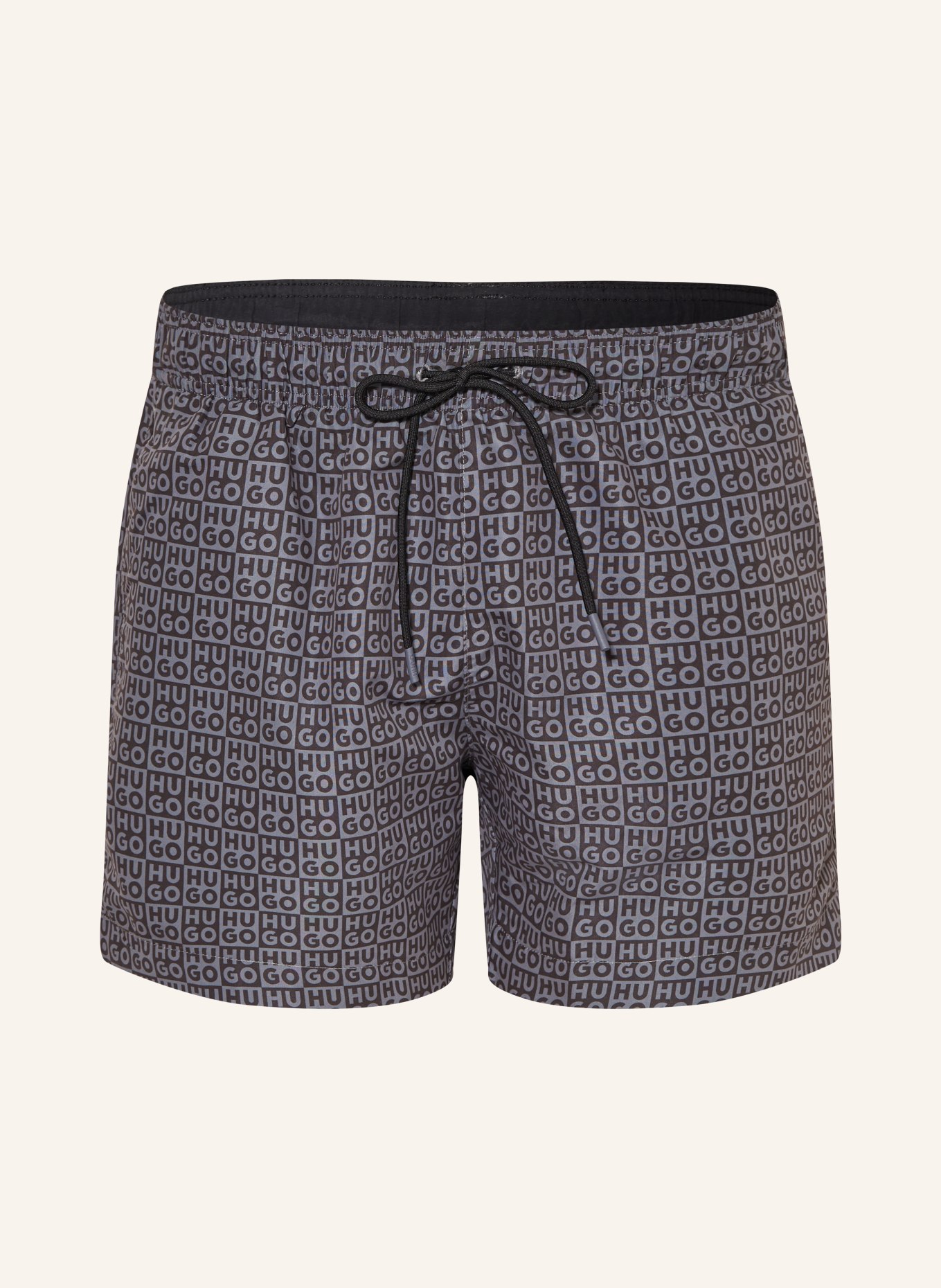 HUGO AARON swim shorts: BLACK / GRAY