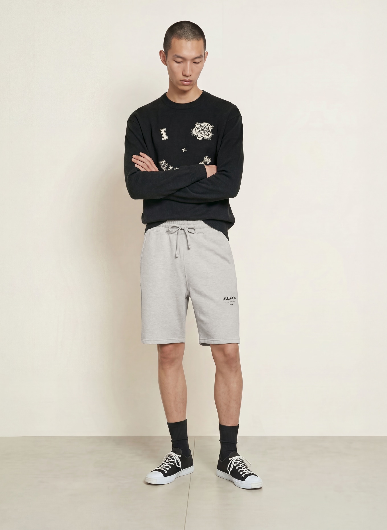 ALLSAINTS Sweatshorts UNDRGRND: HELLGRAU