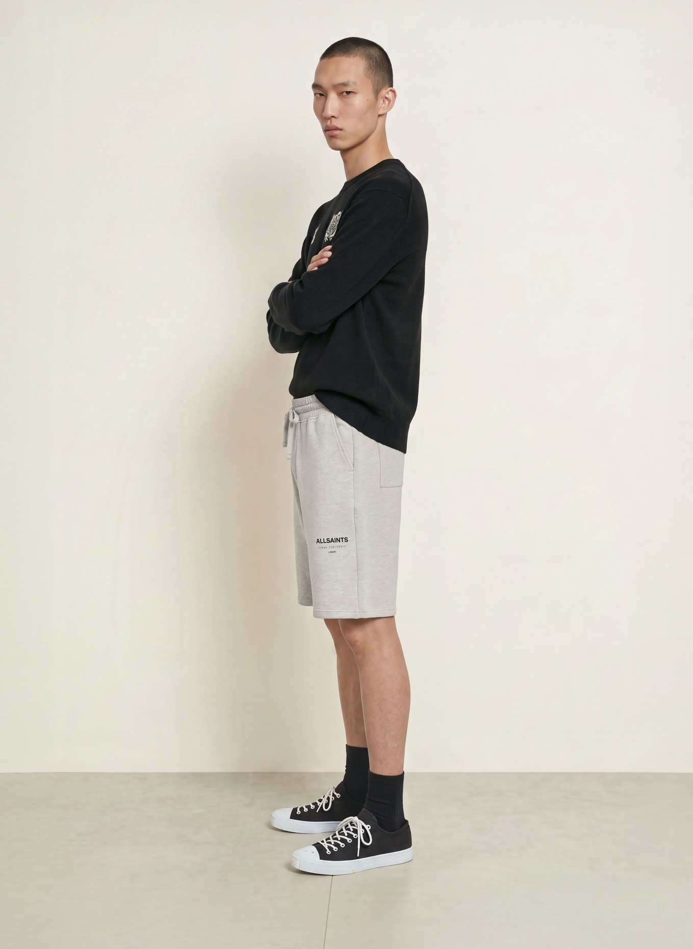 ALLSAINTS Sweatshorts UNDRGRND: HELLGRAU