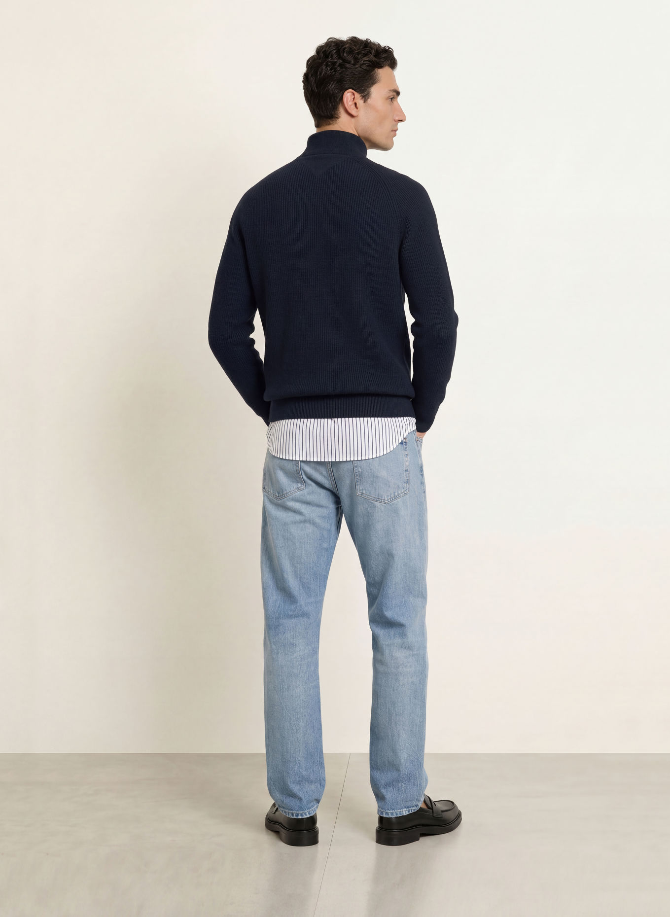 TOMMY HILFIGER Troyer: DARK BLUE