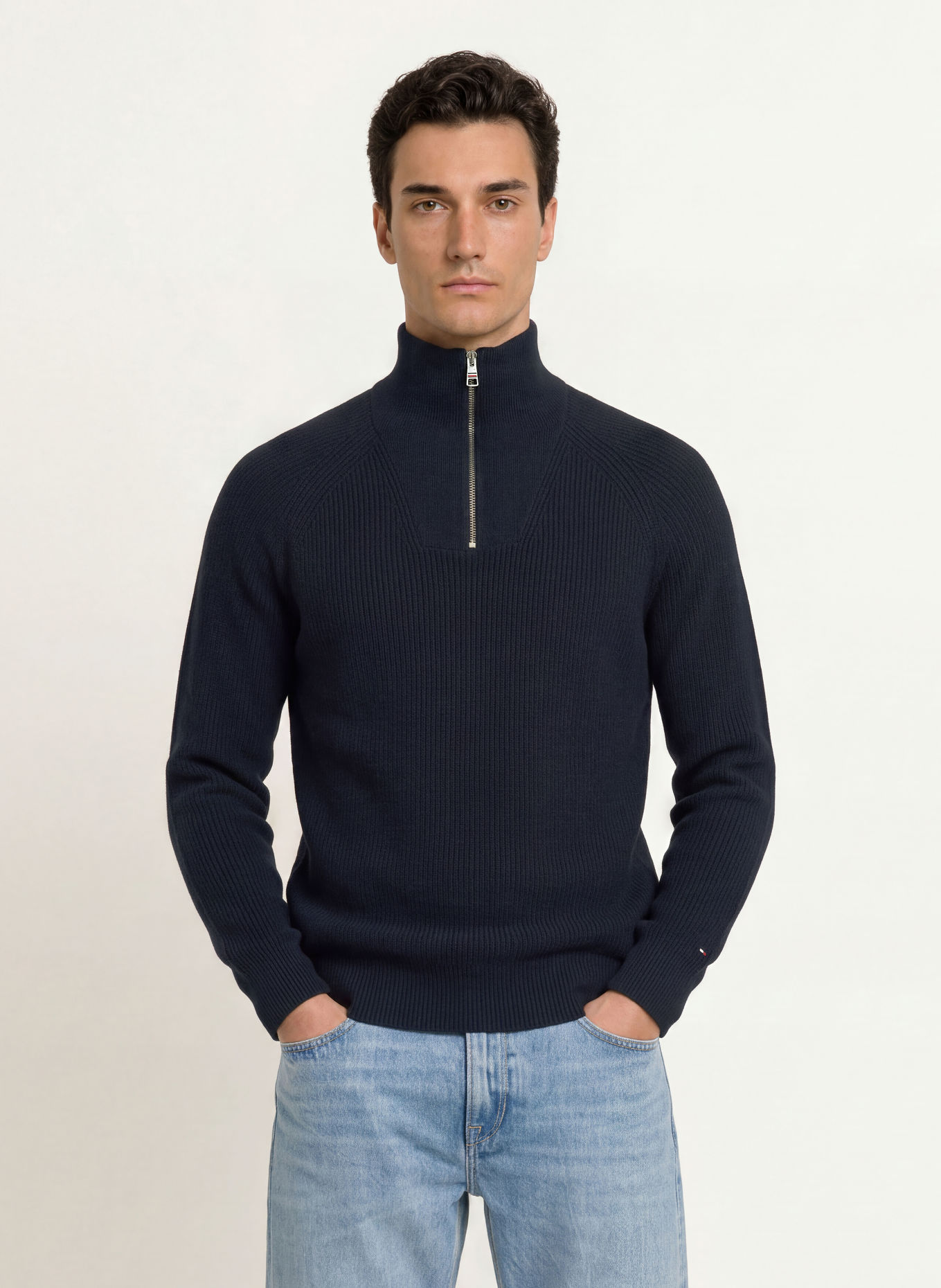 TOMMY HILFIGER Troyer: DARK BLUE