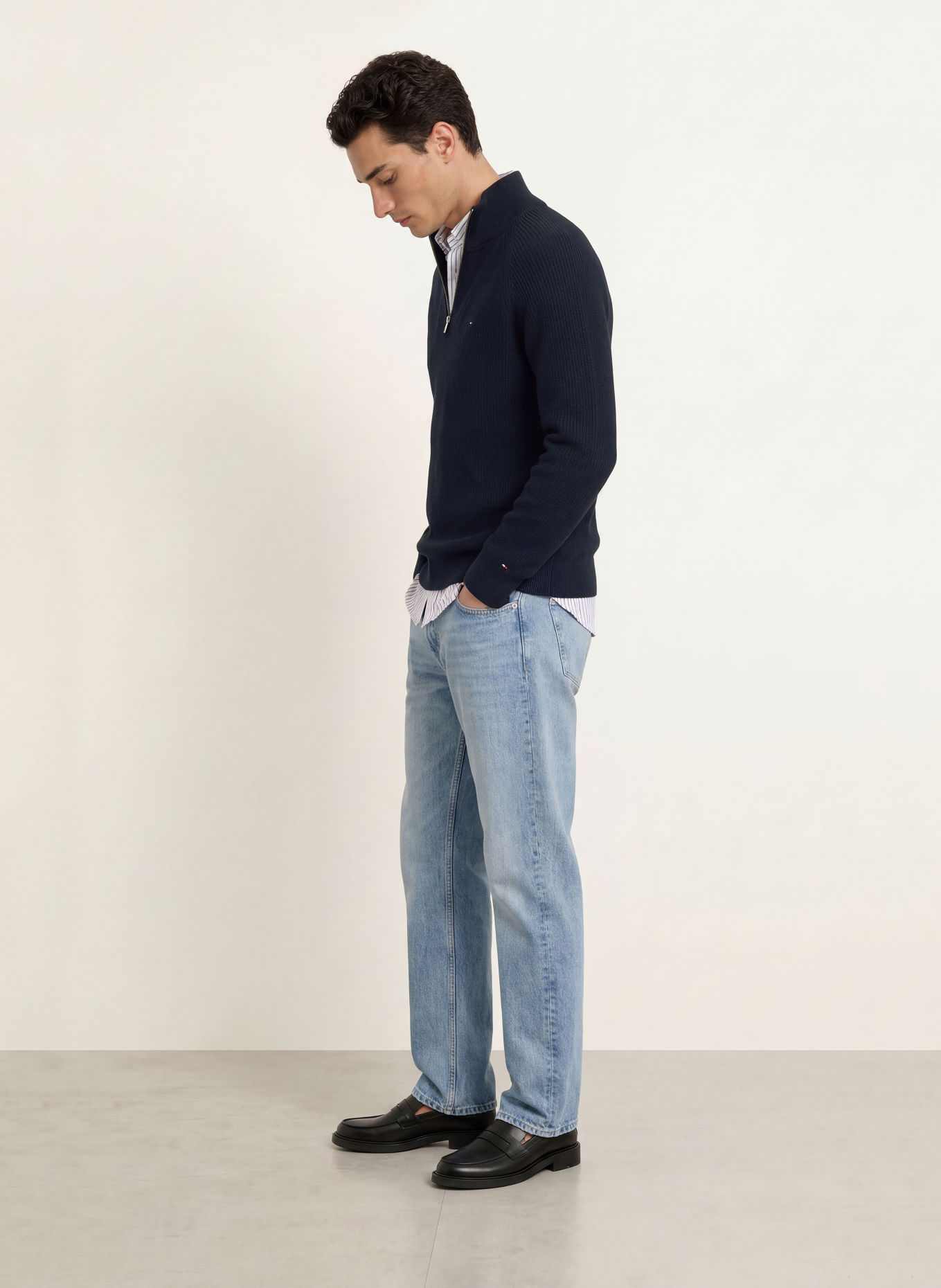 TOMMY HILFIGER Troyer: DARK BLUE