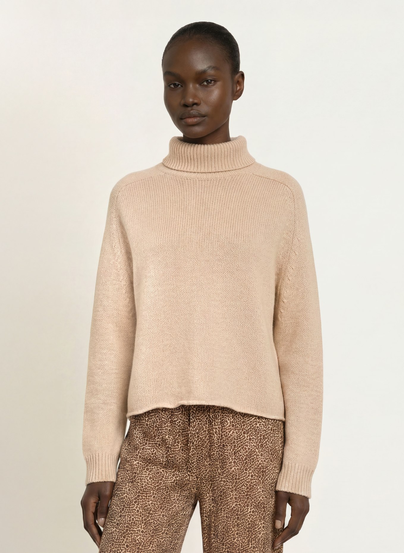 Juvia Rollkragenpullover RIKE: BEIGE