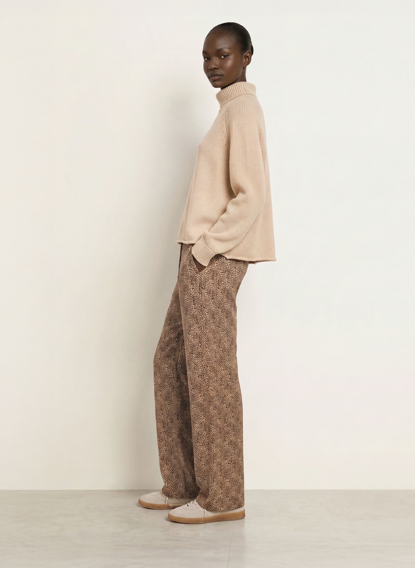 Juvia Rollkragenpullover RIKE: BEIGE
