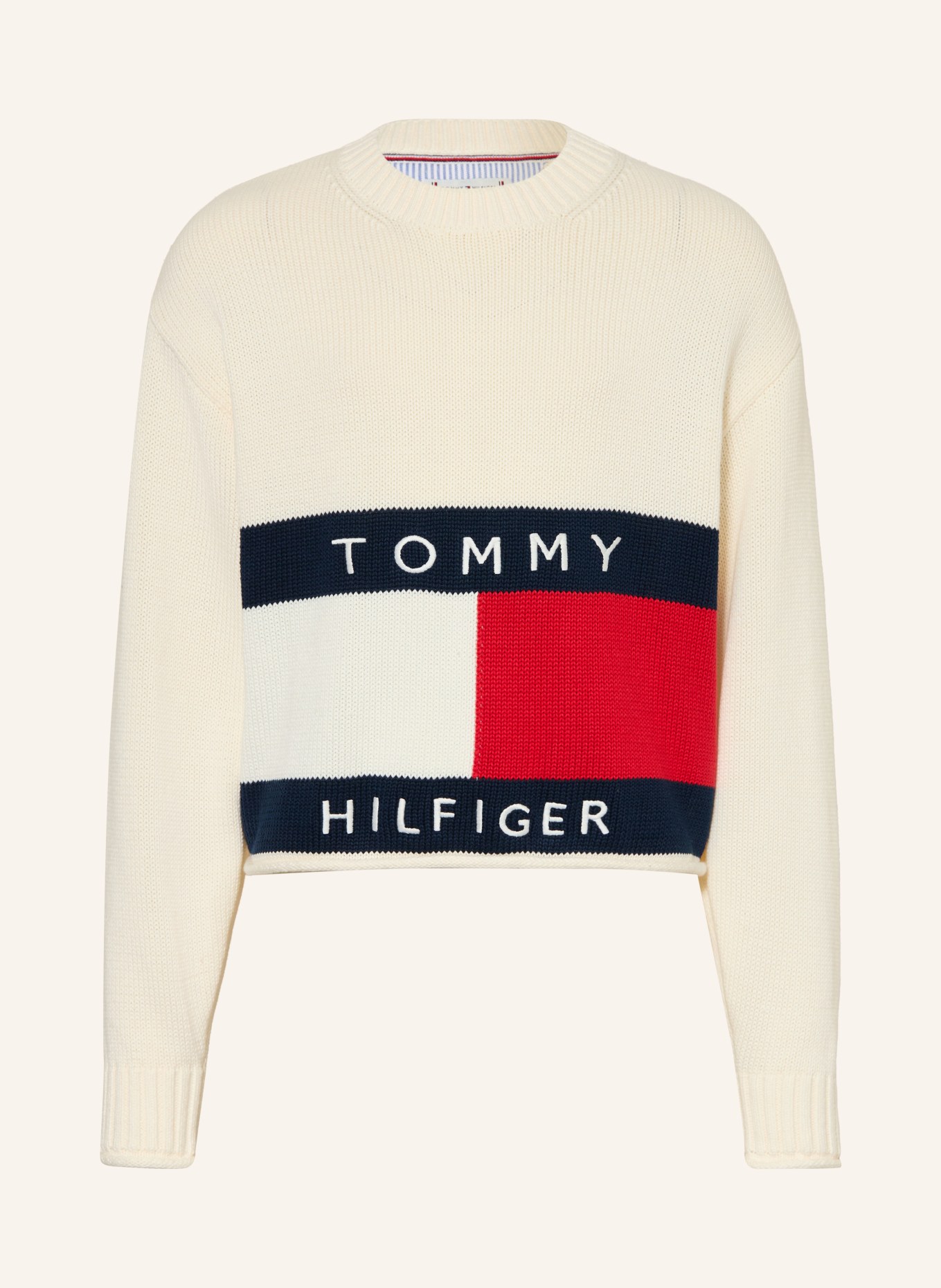 TOMMY HILFIGER Tröjor: GRÄDDE / RÖD / MÖRKBLÅ