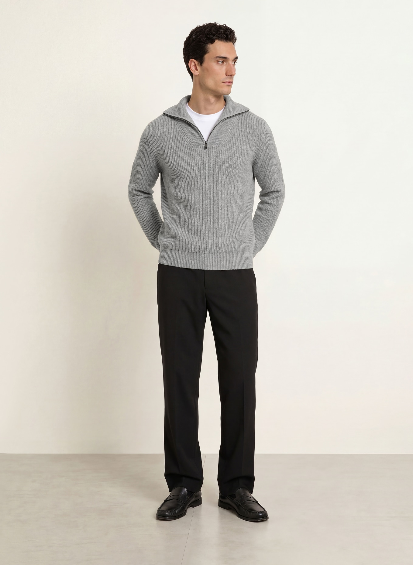 DANIELE FIESOLI Cashmere-Troyer: GRAU