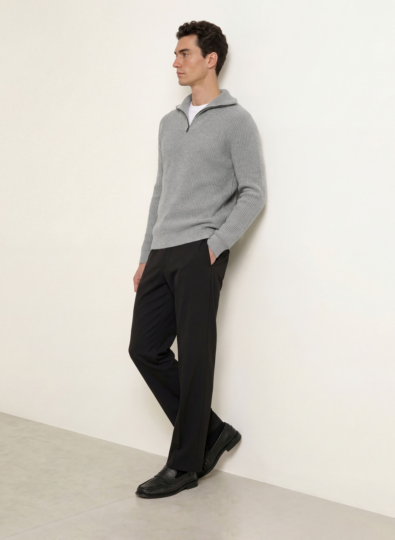 DANIELE FIESOLI Cashmere-Troyer: GRAU