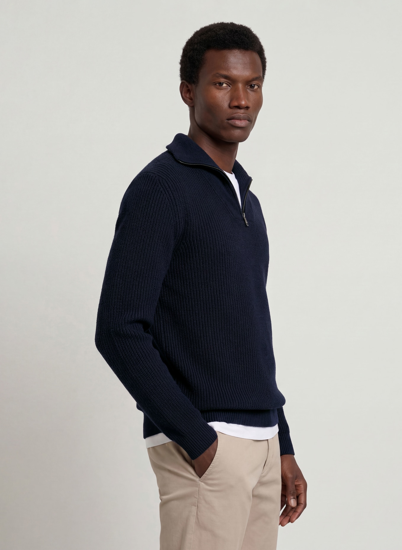 DANIELE FIESOLI Pull en cachemire: BLEU FONCÉ