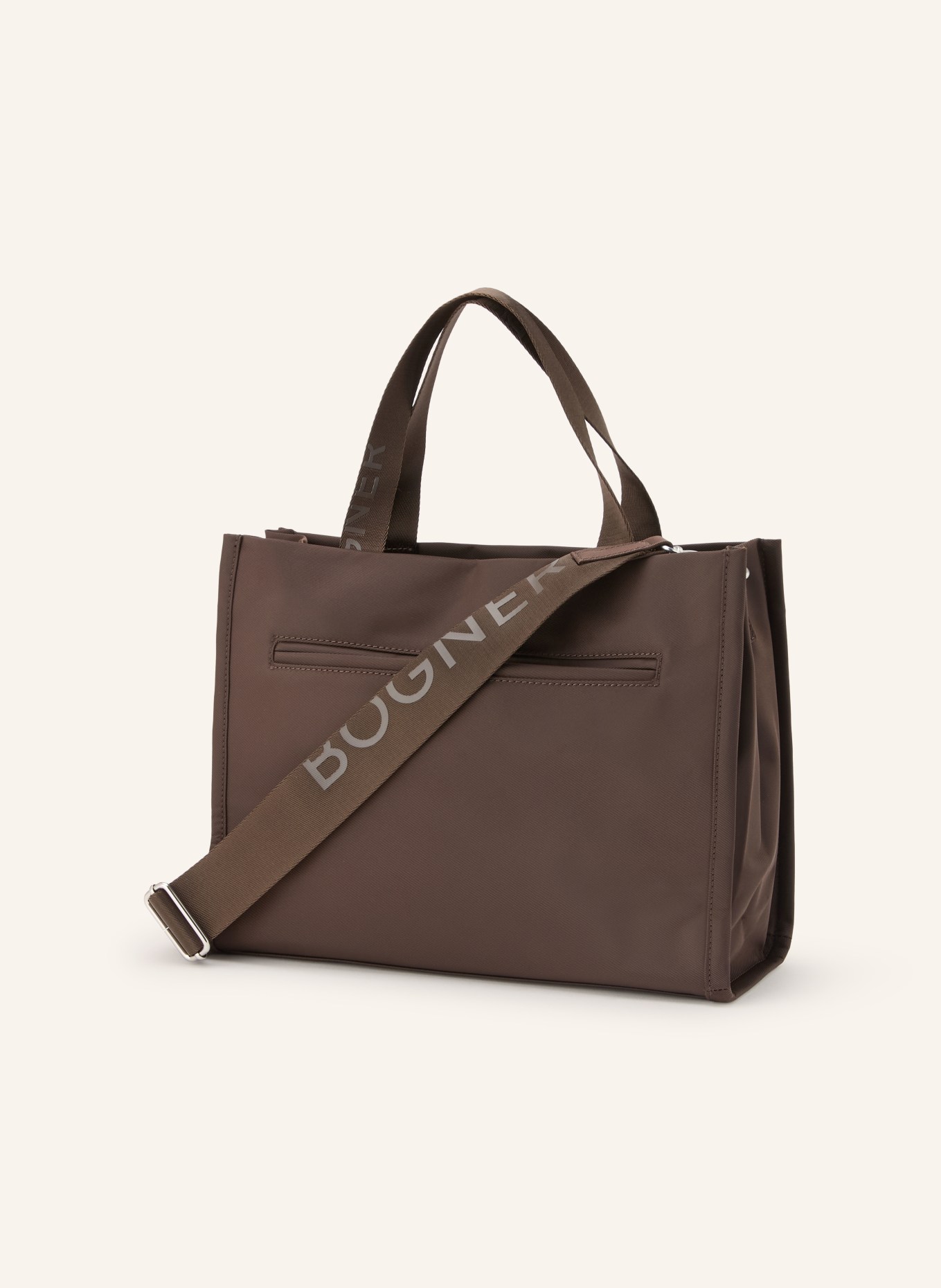 BOGNER MAXON MAYLIN handbag: DARK BROWN / SILVER