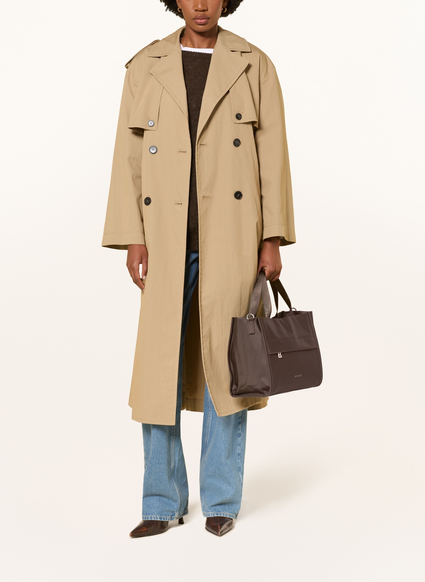 BOGNER Handtas MAXON MAYLIN: MARRON FONCÉ / ZILVER