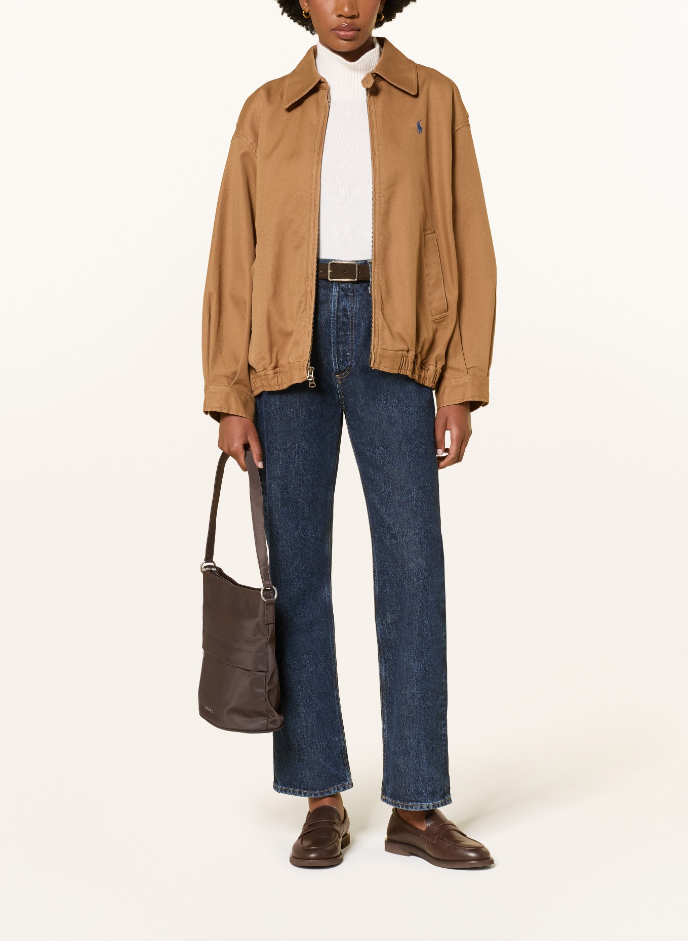 BOGNER schoudertas: MARRON FONCÉ / ZILVER