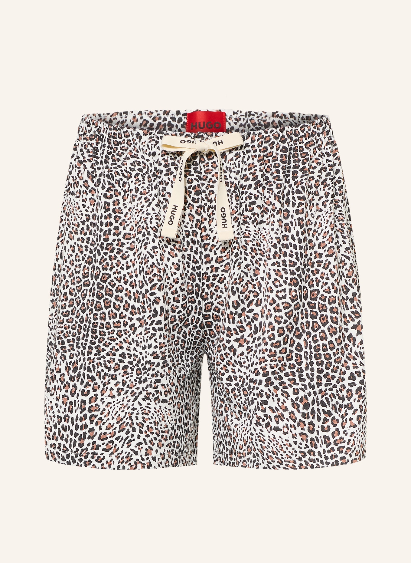 HUGO Schlafshorts: CREME / BRAUN / SCHWARZ