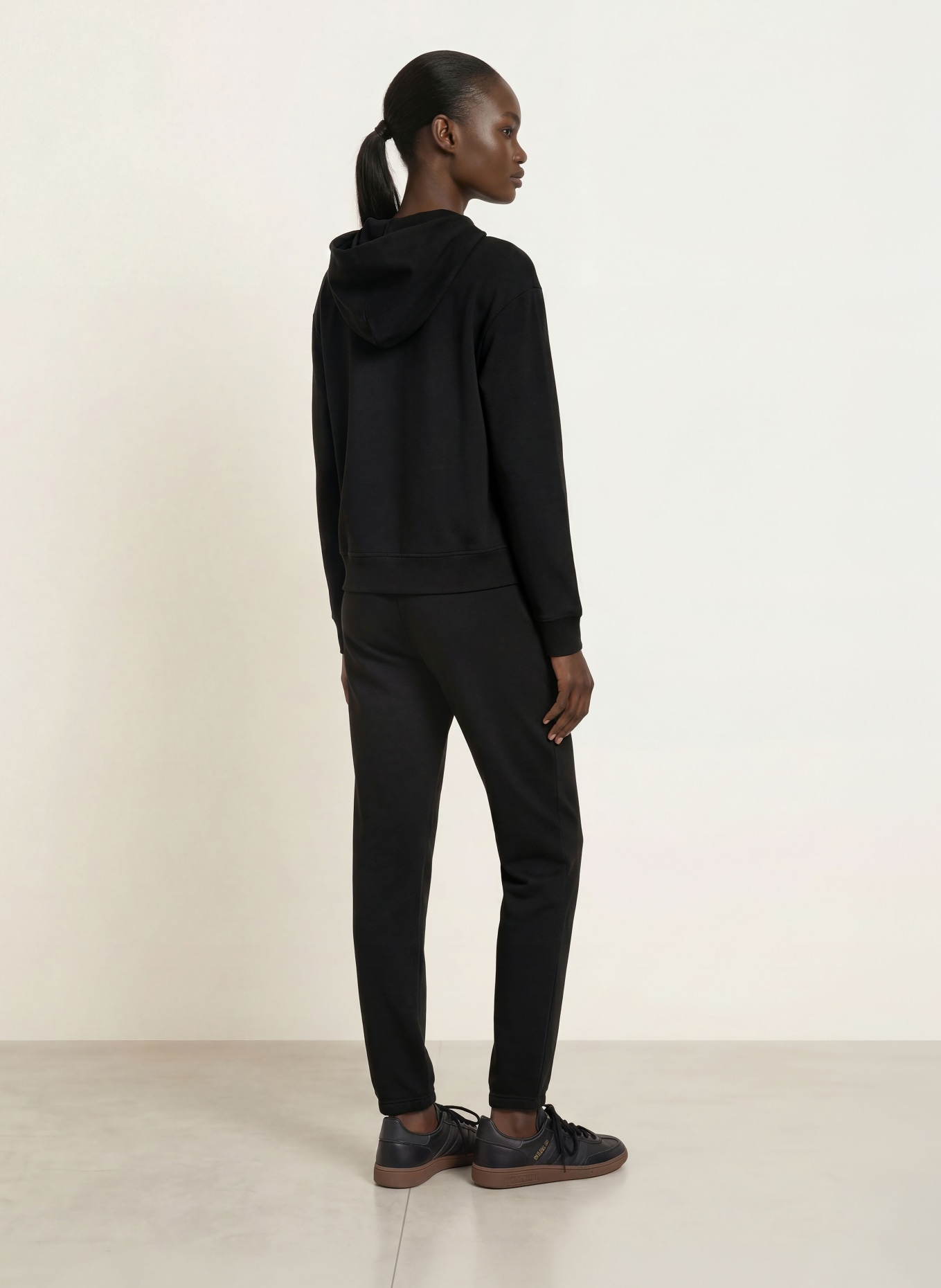 HUGO SIGNATURE lounge hoodie: BLACK