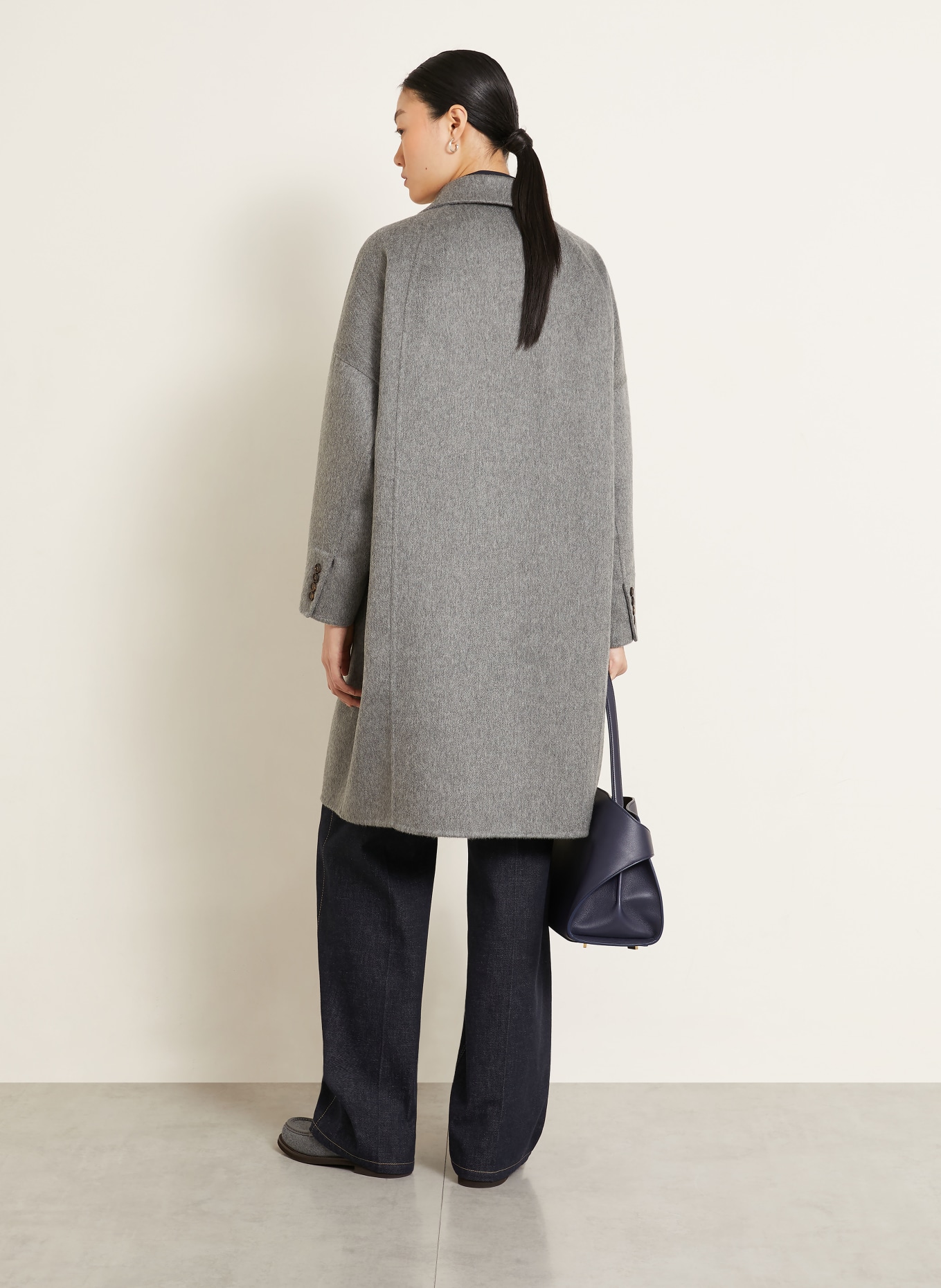 BRUNELLO CUCINELLI Cashmere coat: GRAY