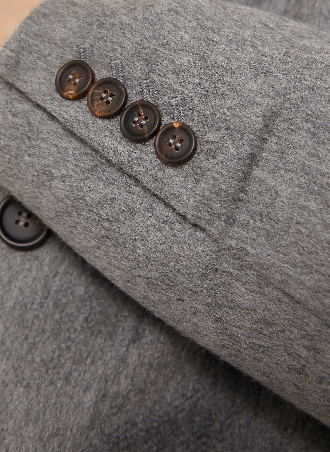 BRUNELLO CUCINELLI Cashmere coat: GRAY
