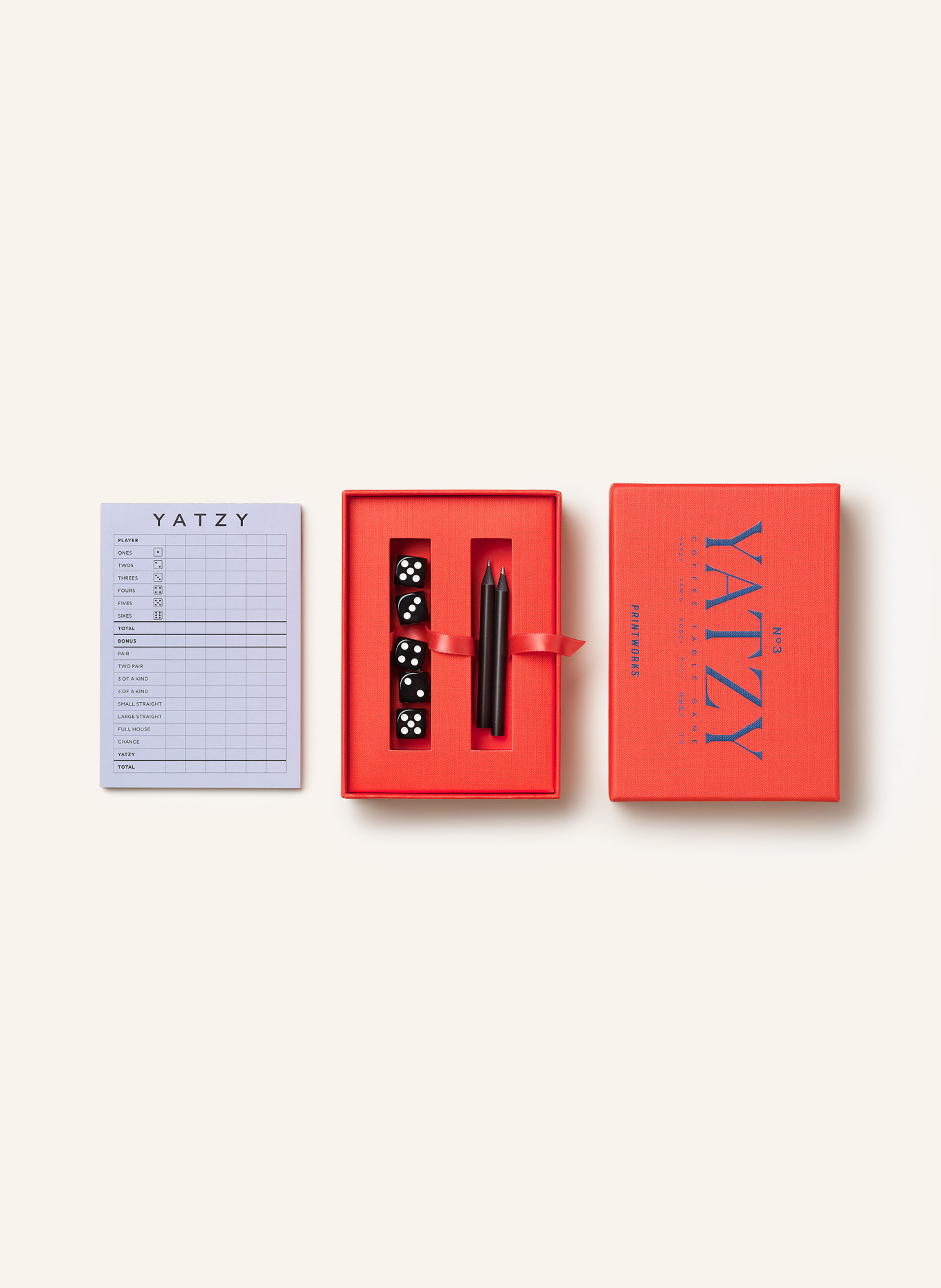 PRINTWORKS YATZY CLASSIC dice game: ORANGE