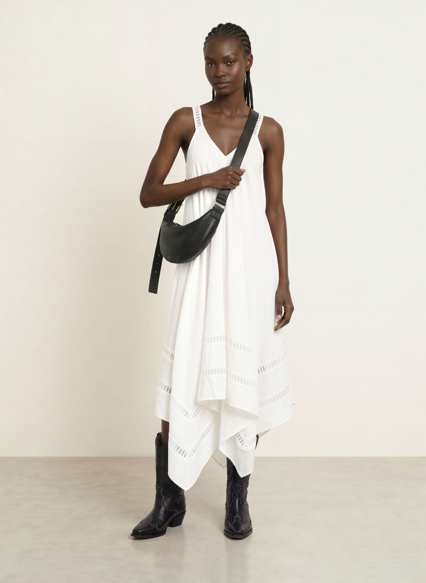 ALLSAINTS Rochie LIL DRESS cu dantelă: ALB
