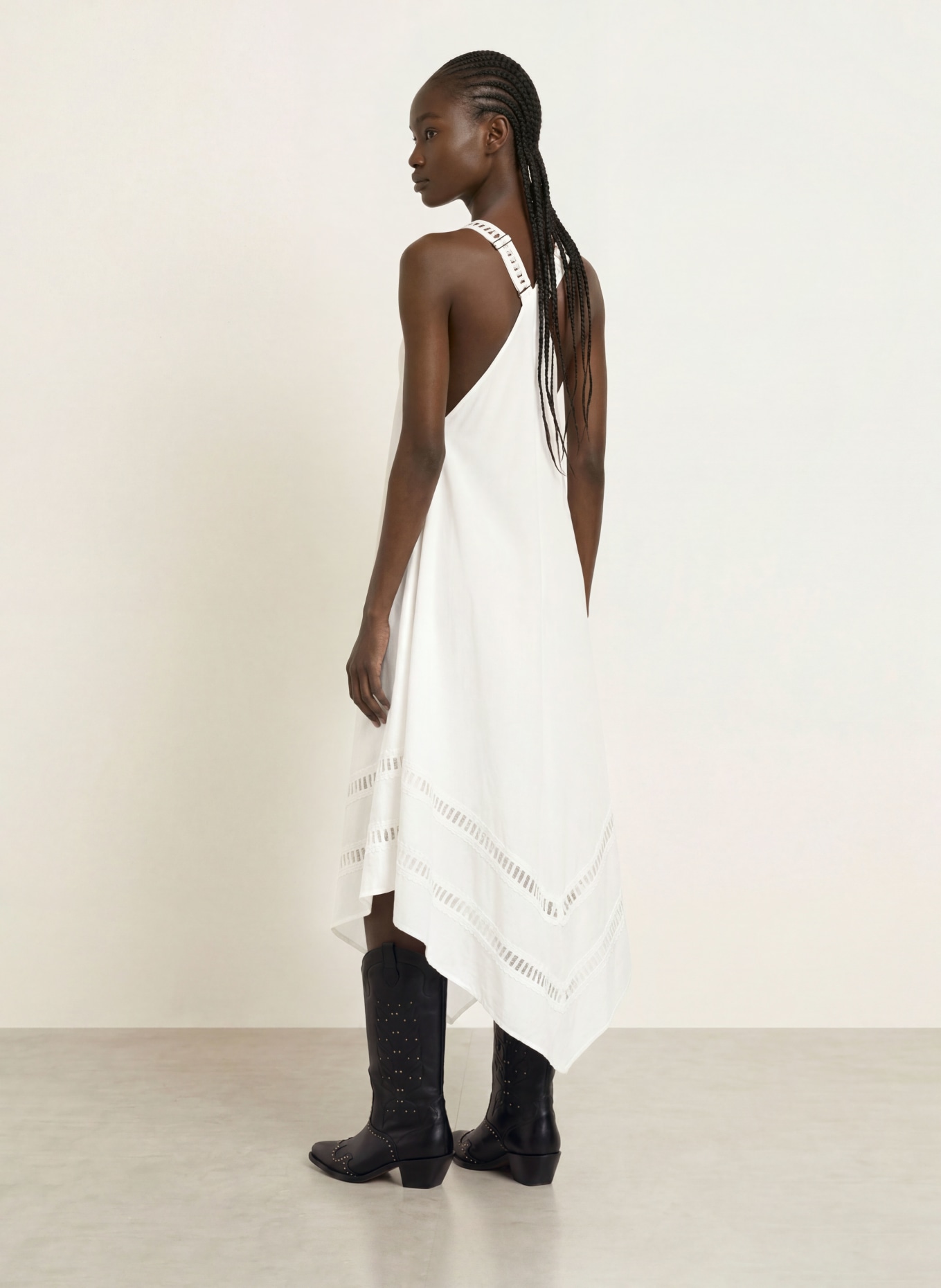 ALLSAINTS Rochie LIL DRESS cu dantelă: ALB
