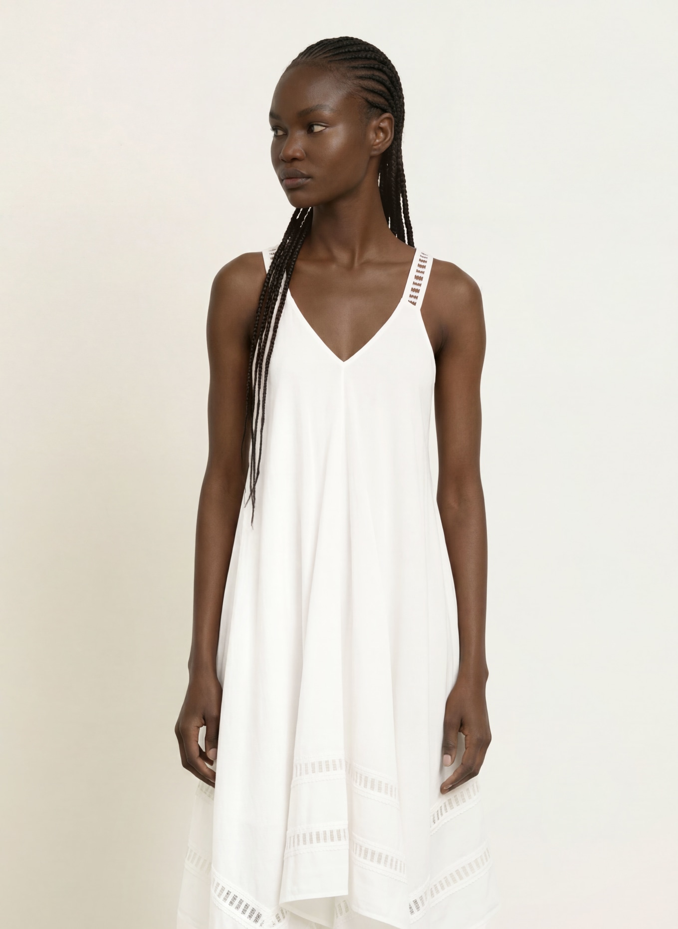 ALLSAINTS Rochie LIL DRESS cu dantelă: ALB