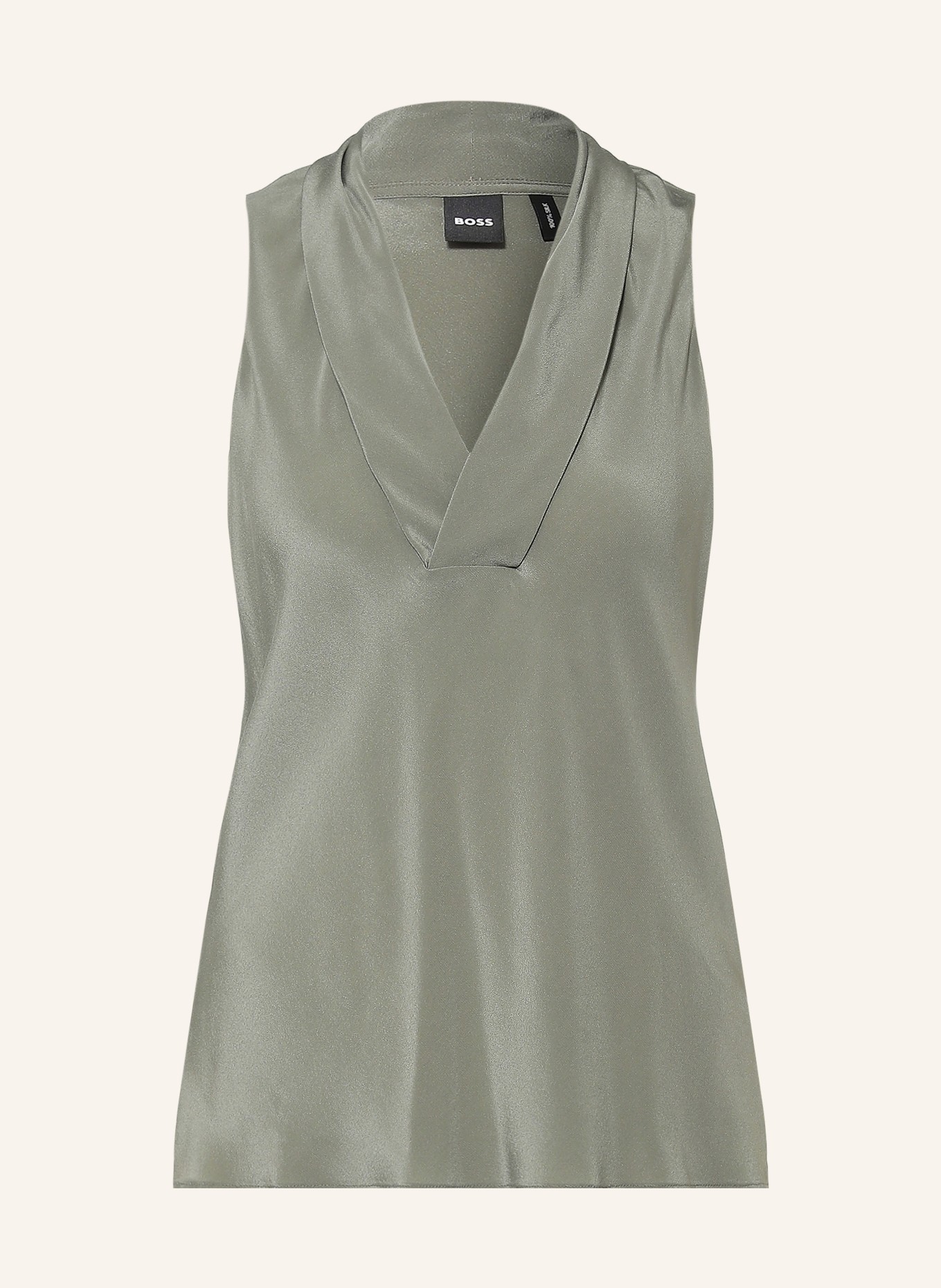 BOSS Blouse BOLARU van zijde: GROEN