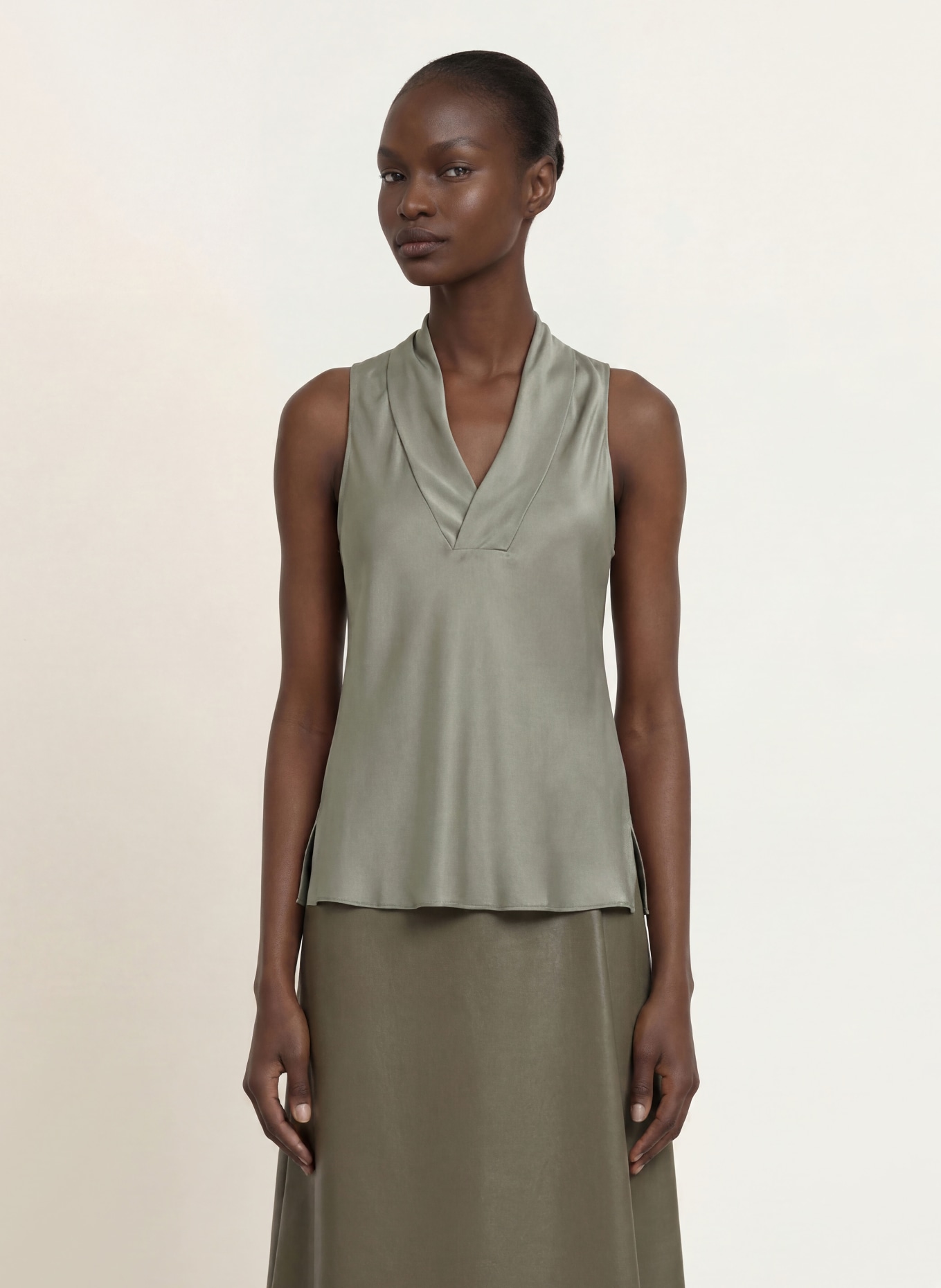 BOSS Blouse BOLARU van zijde: GROEN