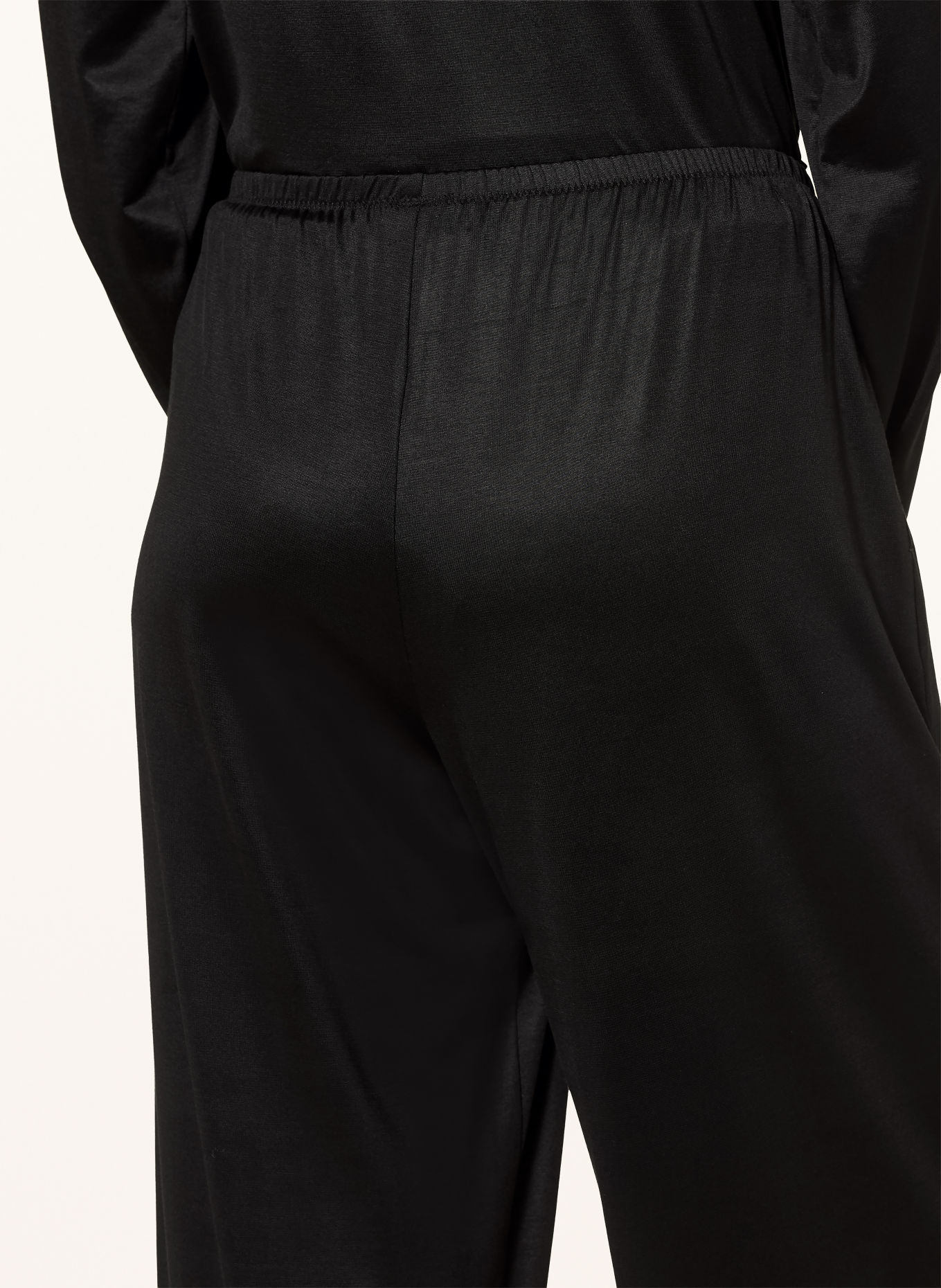 mey Schlafhose Serie PURE SHINE aus Satin: SCHWARZ