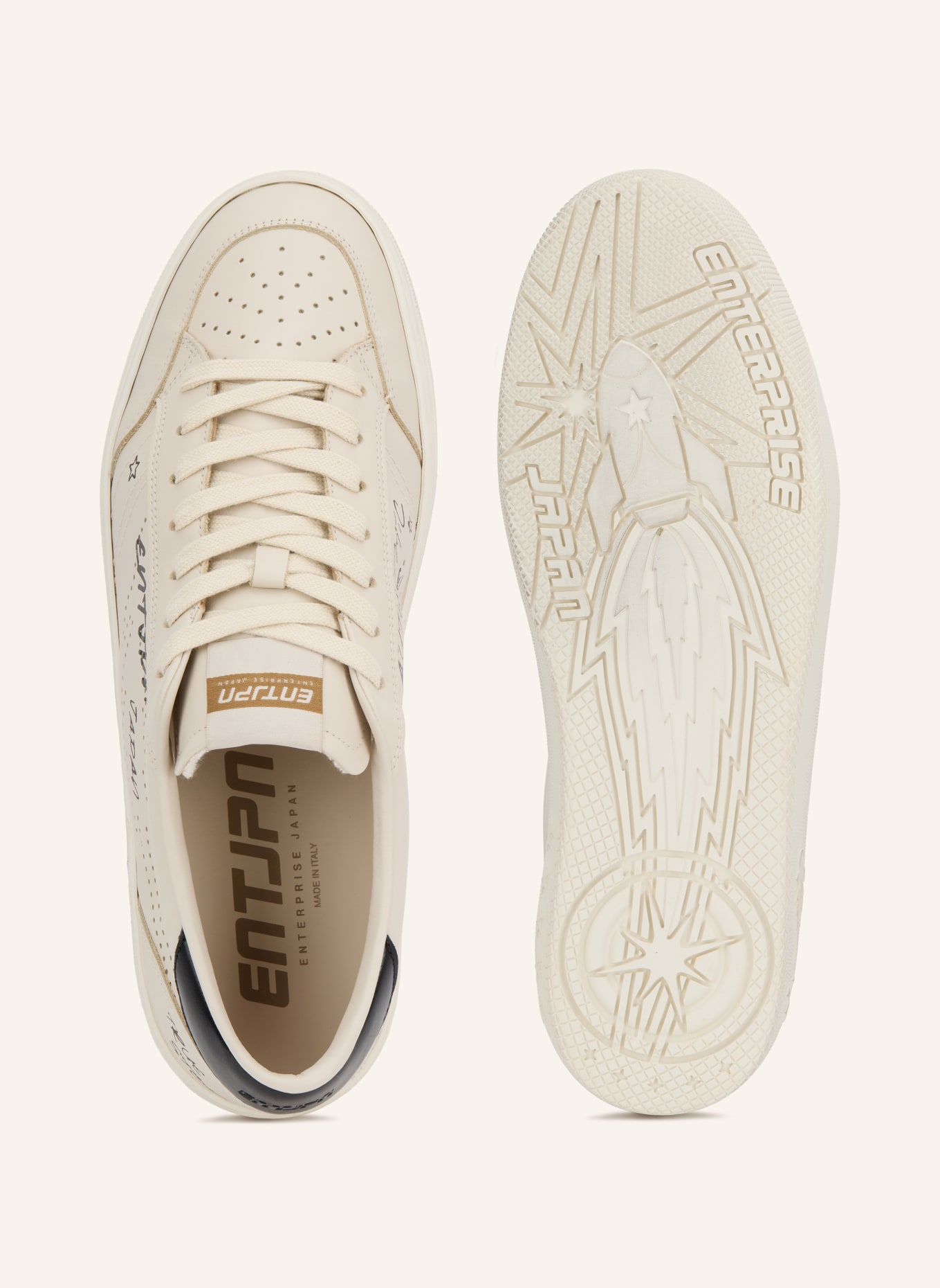 ENTERPRISE JAPAN Sneaker JUPITER ROCKET 5: ECRU / SCHWARZ
