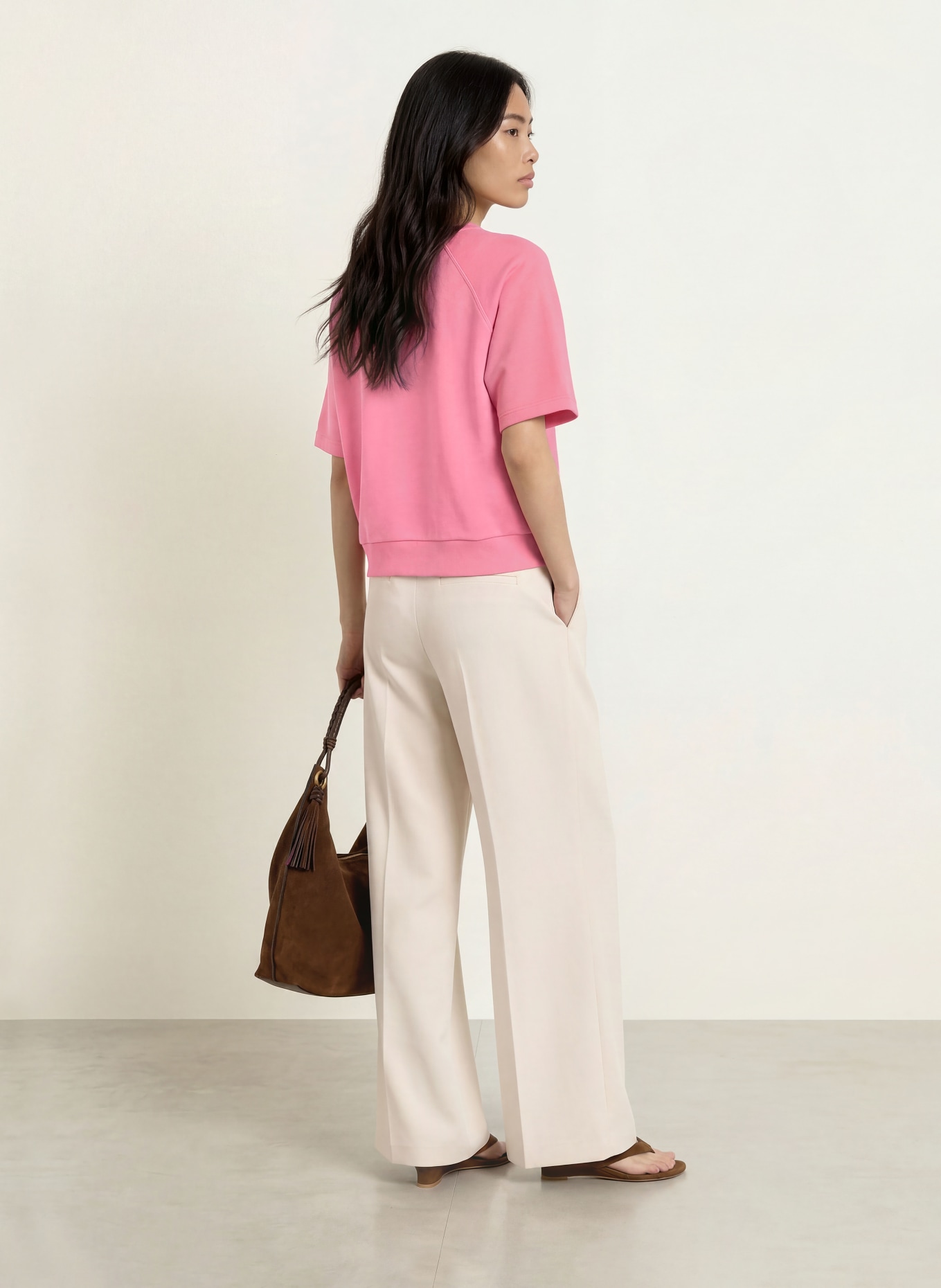 CATNOIR Sweatshirt with 3/4 sleeves: PINK