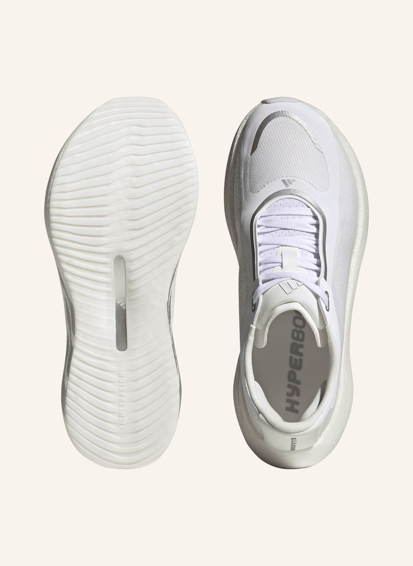adidas Laufschuhe HYPERBOOST EDGE: WEISS / GRAU